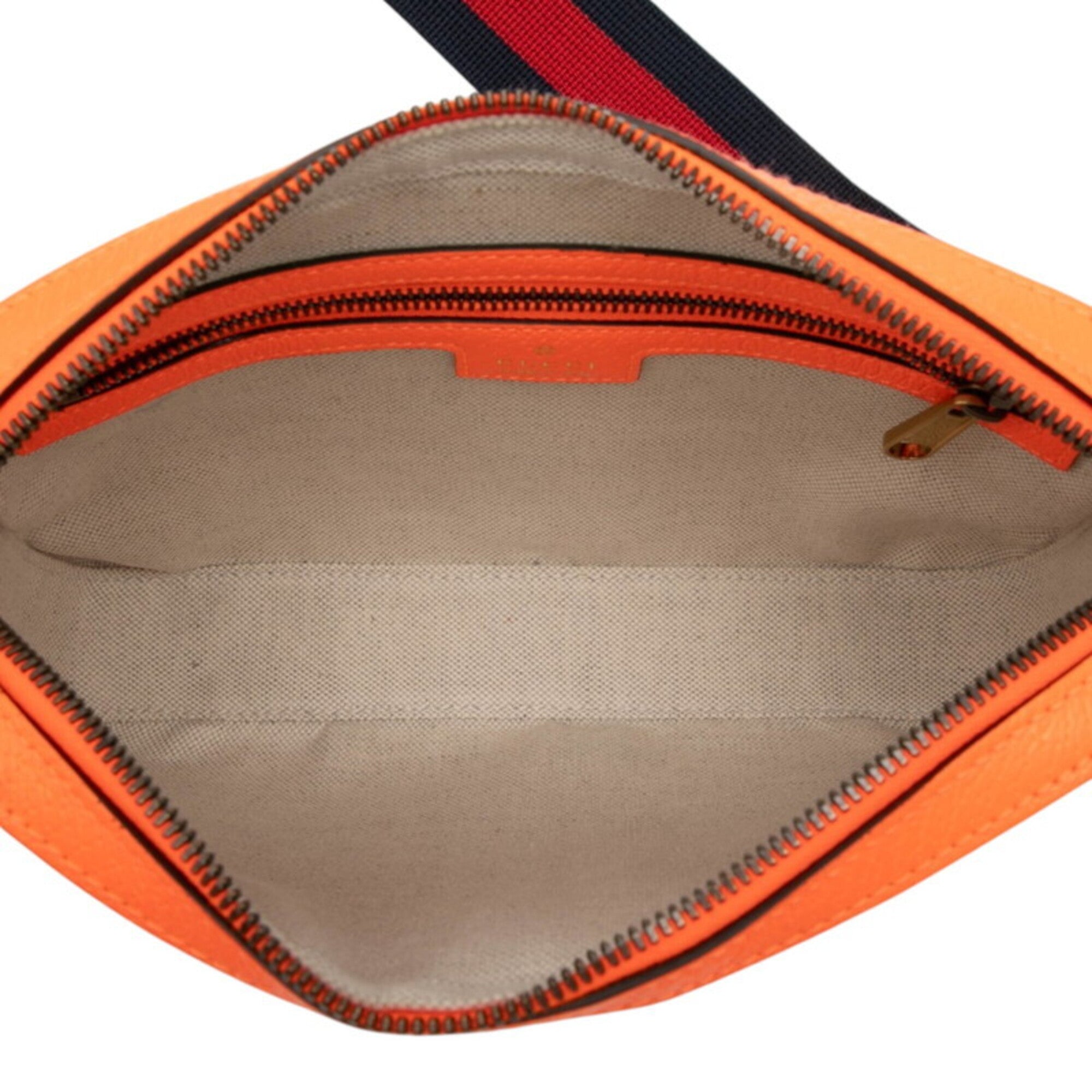 Gucci Beige Orange Pvc Leather Shoulder Bag (Pre-Owned)