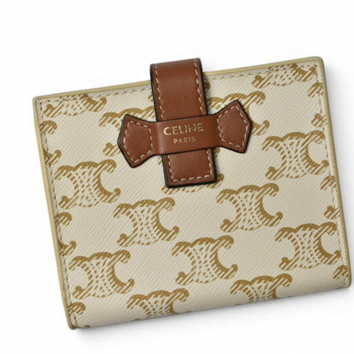 Celine Brown Ivory Coated Canvas Wallet (Bi-Fold) (Pre-Owned)