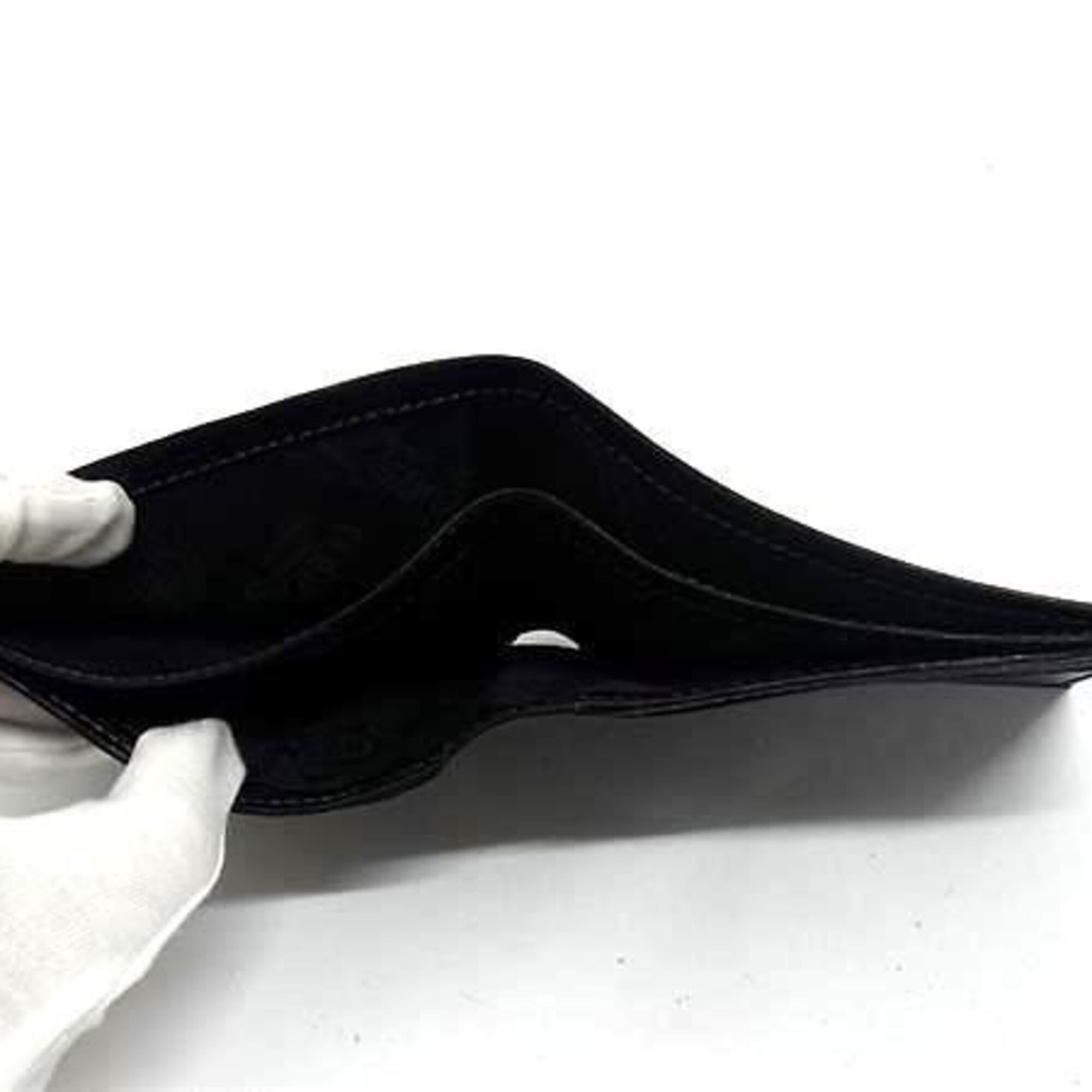 Salvatore Ferragamo Black Leather Wallet (Bi-Fold) (Pre-Owned)