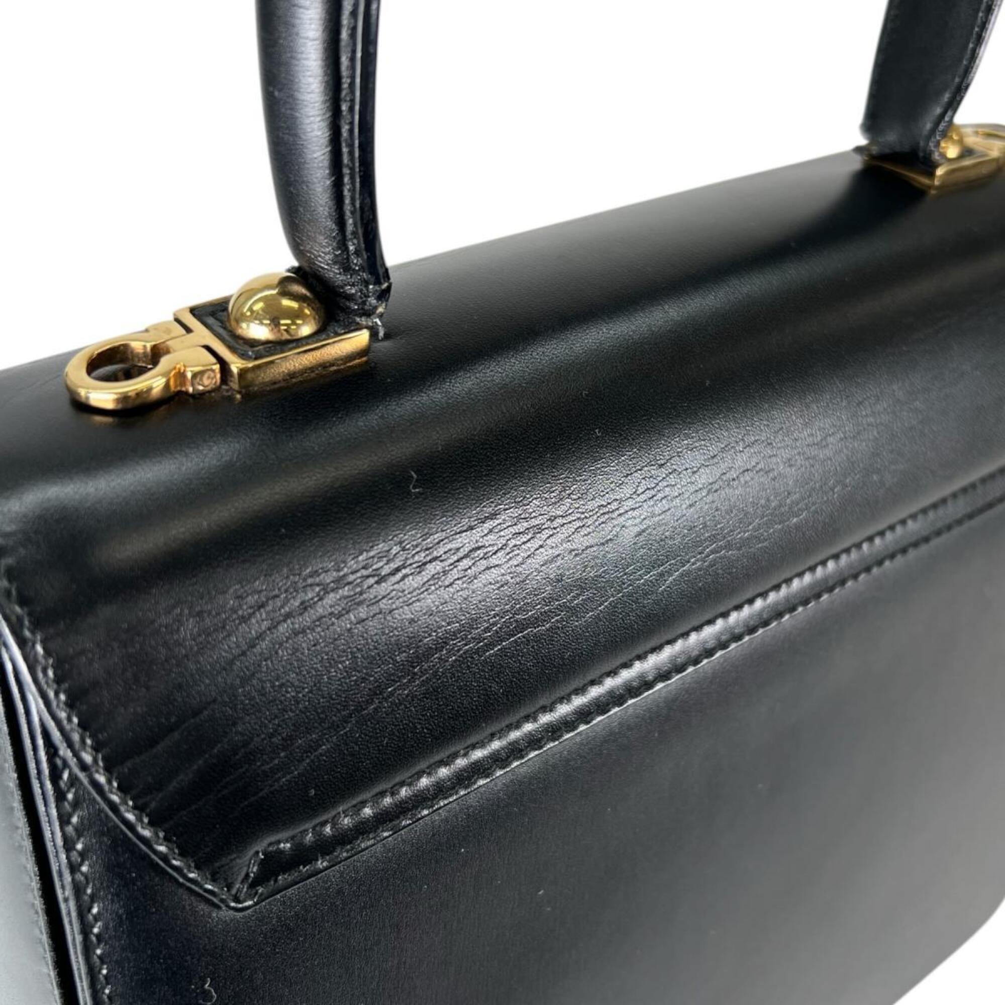 Salvatore Ferragamo Black Leather Handbag (Pre-Owned)