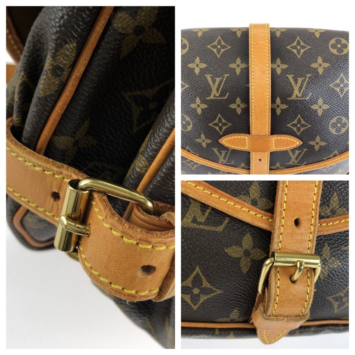 Louis Vuitton Monogram Brown Pvc Leather Messenger Bag Shoulder Bag (Pre-Owned)