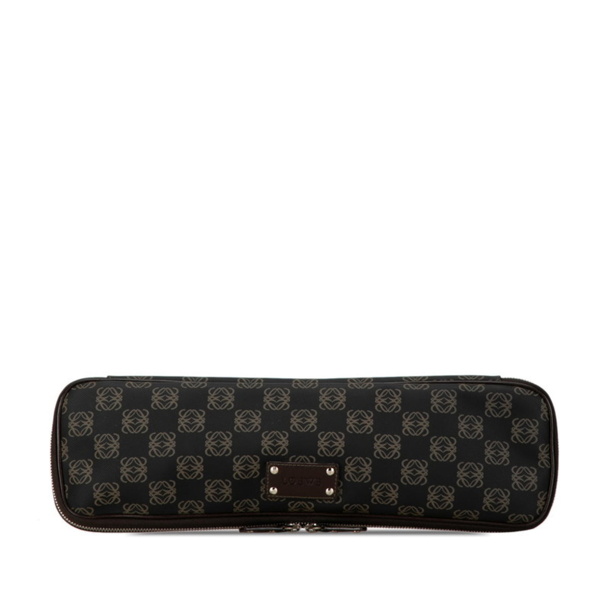 Loewe Black Brown Pvc Leather Clutch Bag (Pre-Owned)