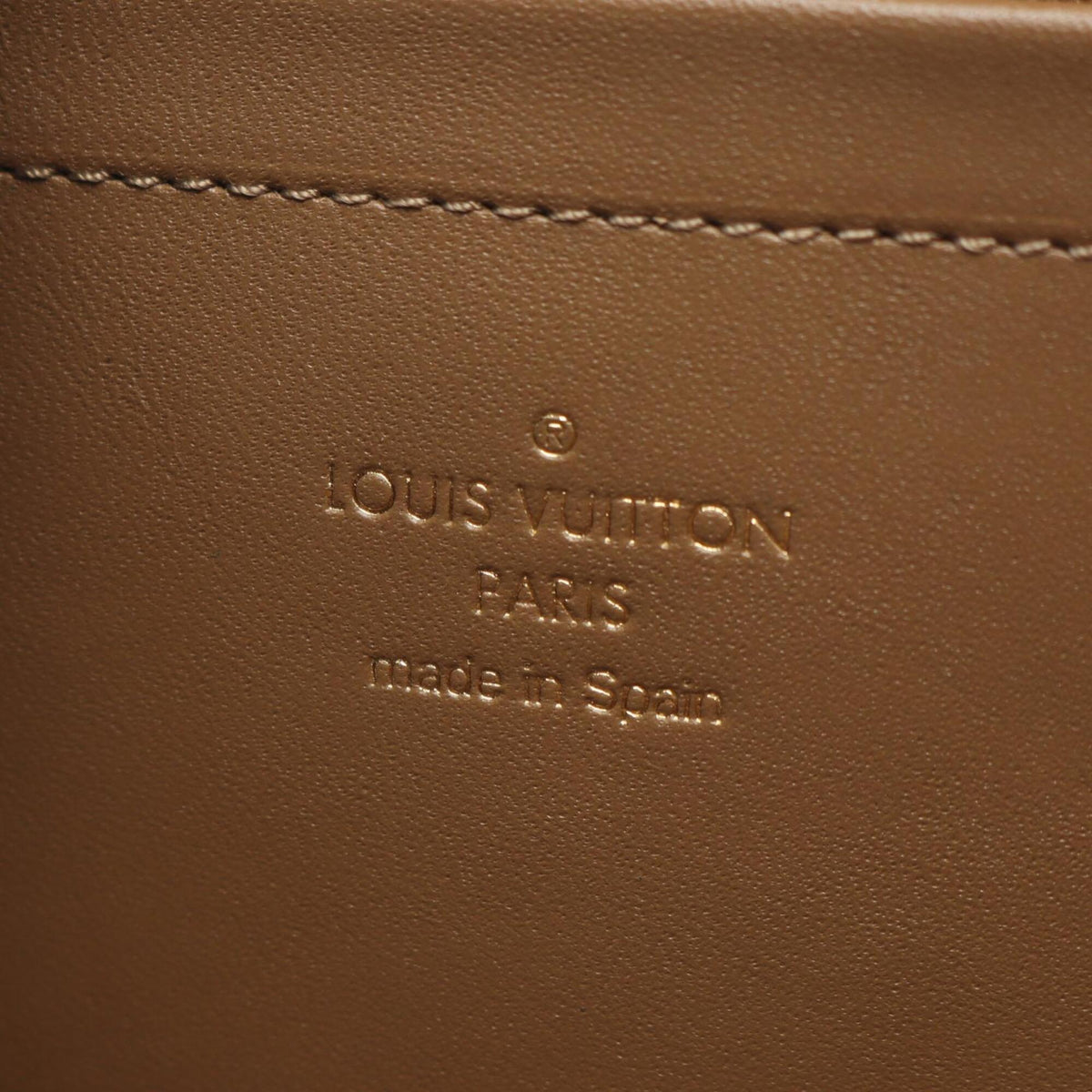 Louis Vuitton Brown Coated Canvas Leather Handbag Pouch (Pre-Owned)