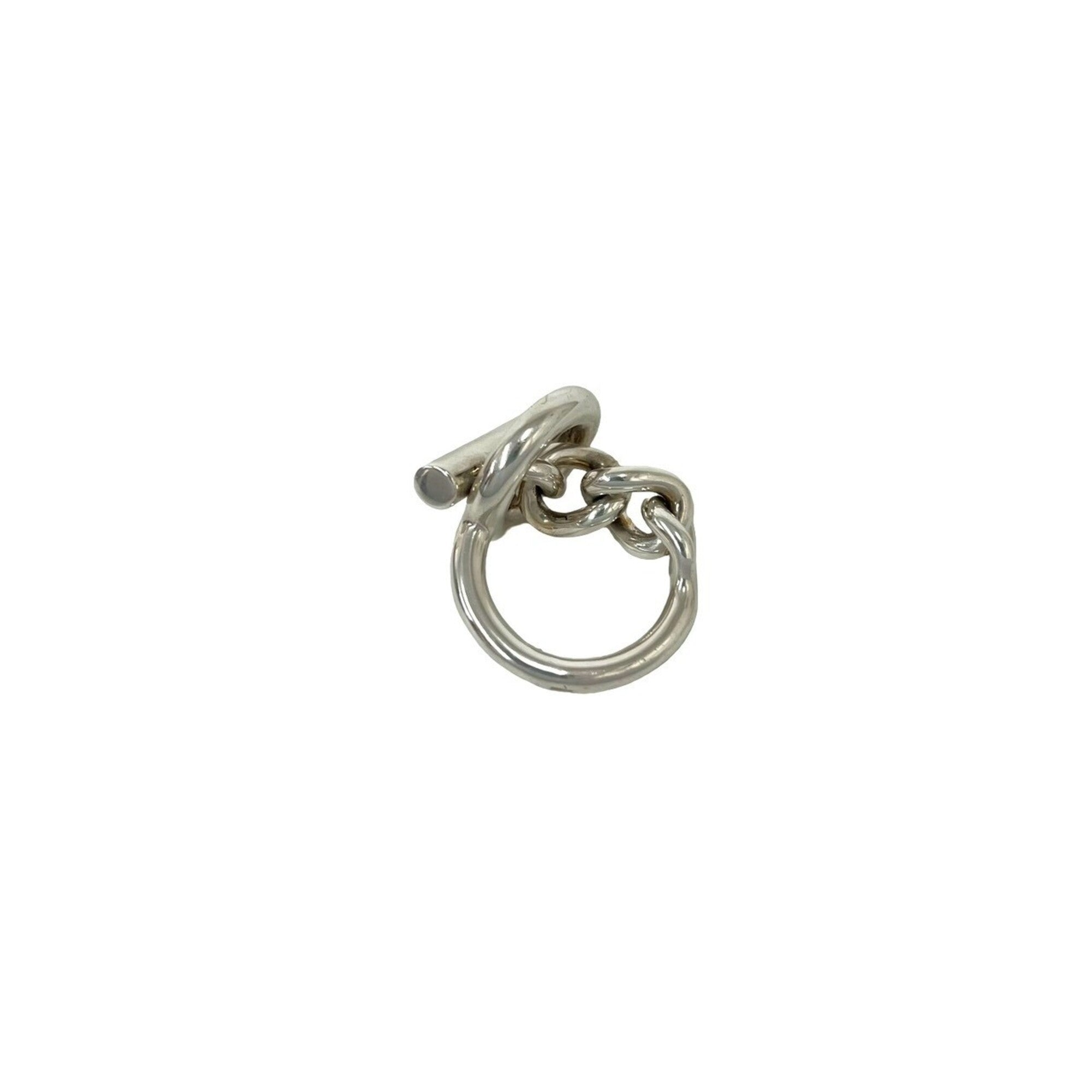 Hermes Silver Silver 925 Band Ring (Pre-Owned)