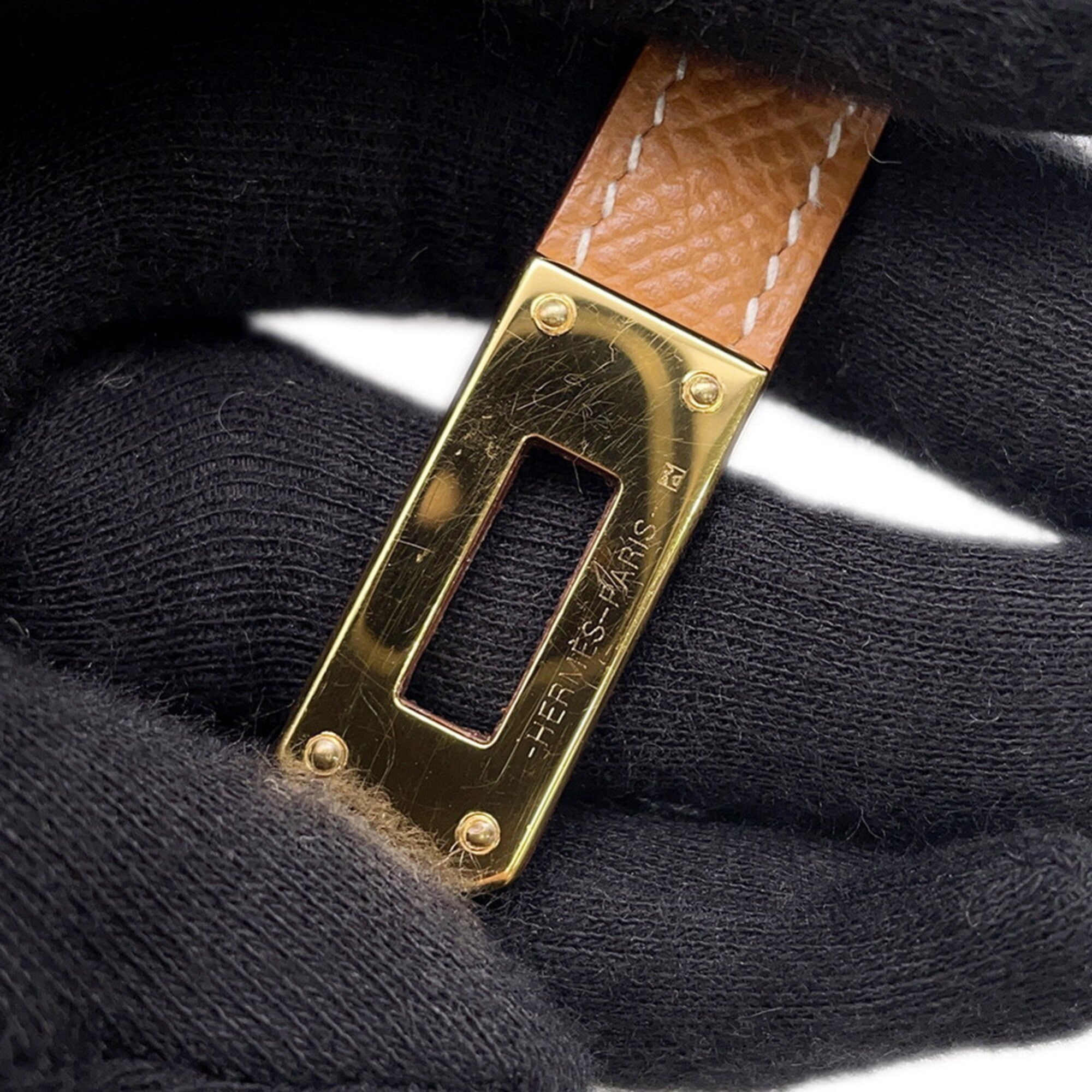 Hermes Kara Gold Epsom Leather Long Wallet (Bi-Fold) (Pre-Owned)