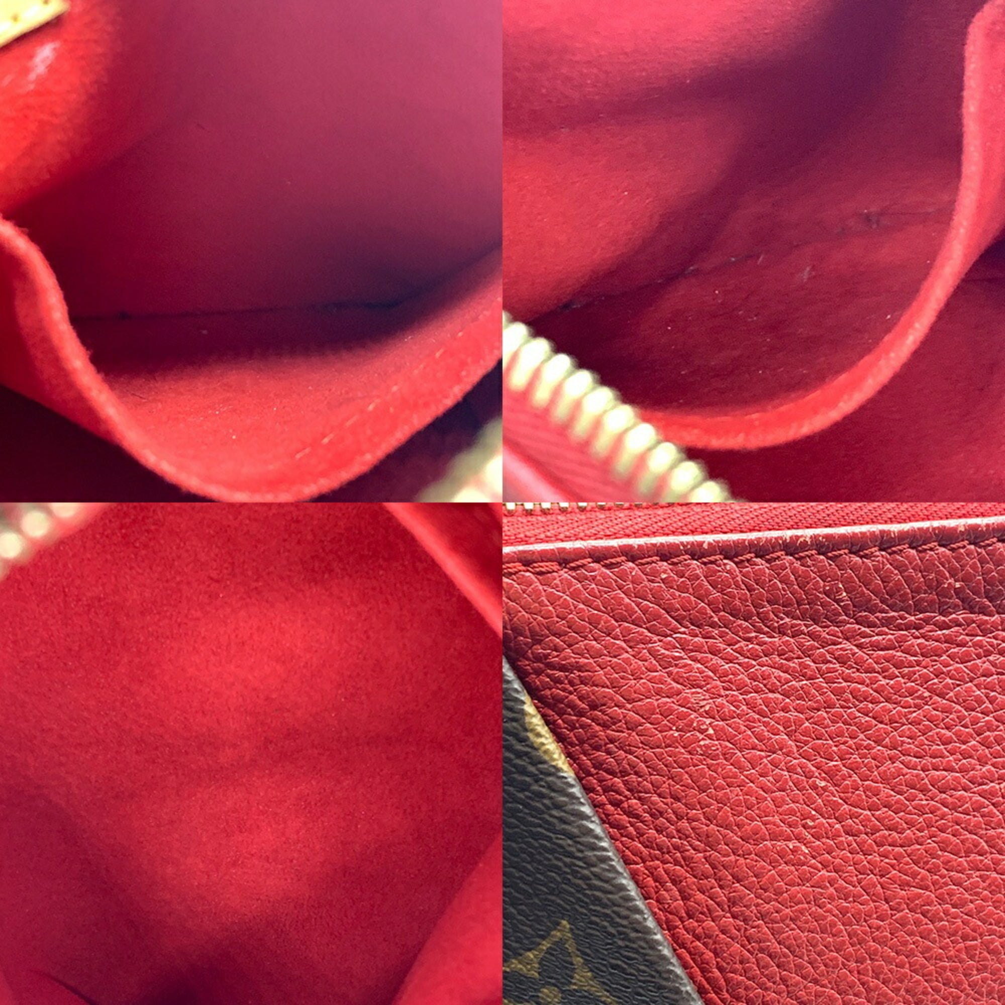 Louis Vuitton Brown Cerise Monogram Red Color Monogram Leather Handbag (Pre-Owned)
