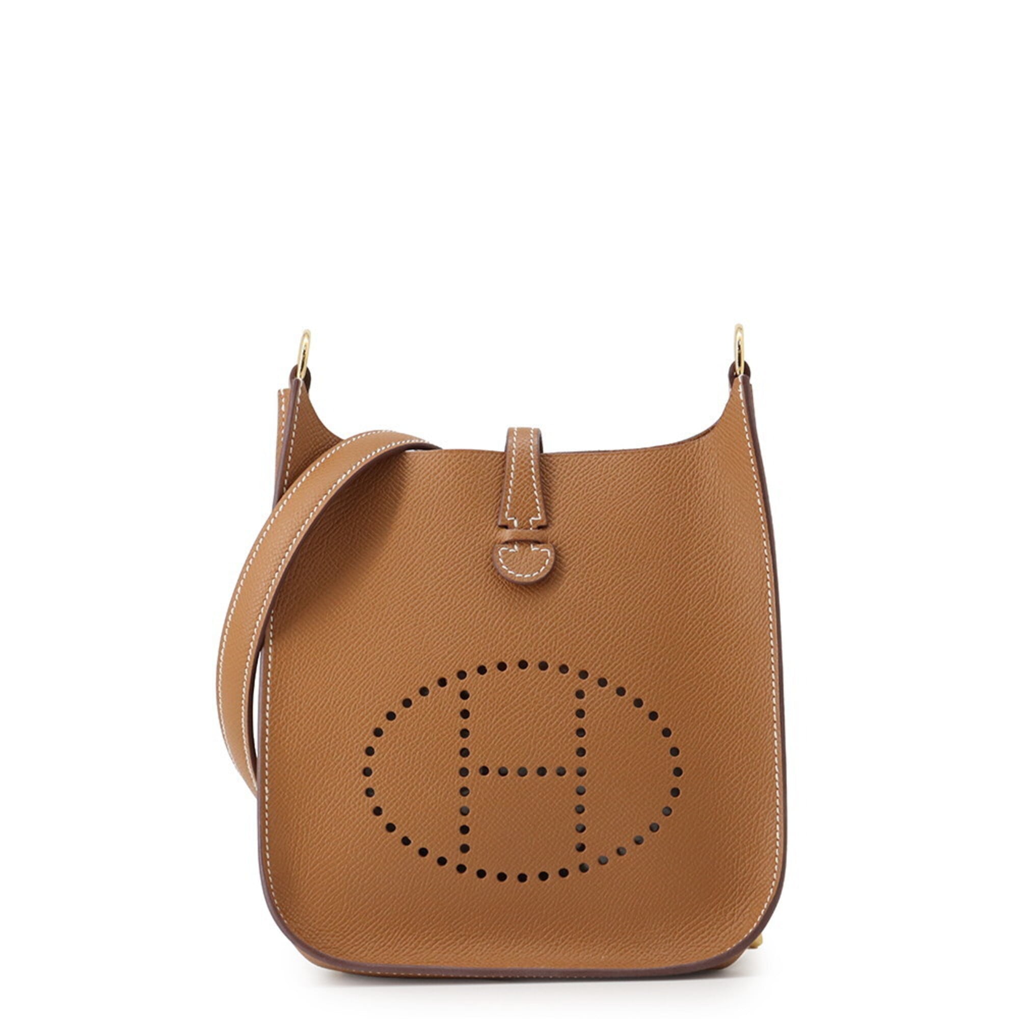 Hermes Gold Epsom Leather Shoulder Bag (Pre-Owned)