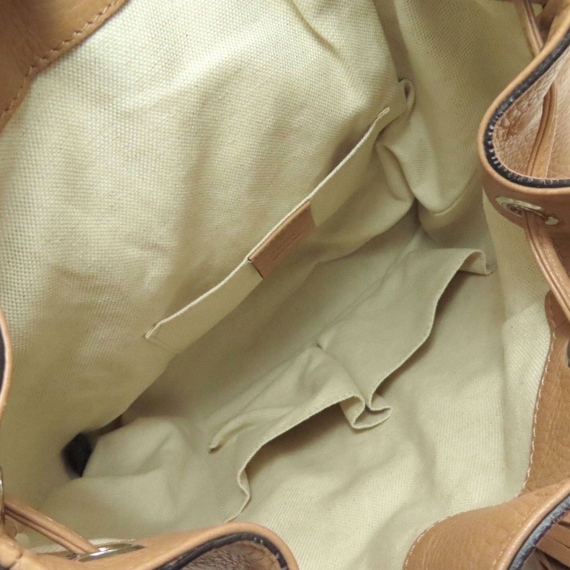 Gucci Beige Leather Backpack (Pre-Owned)