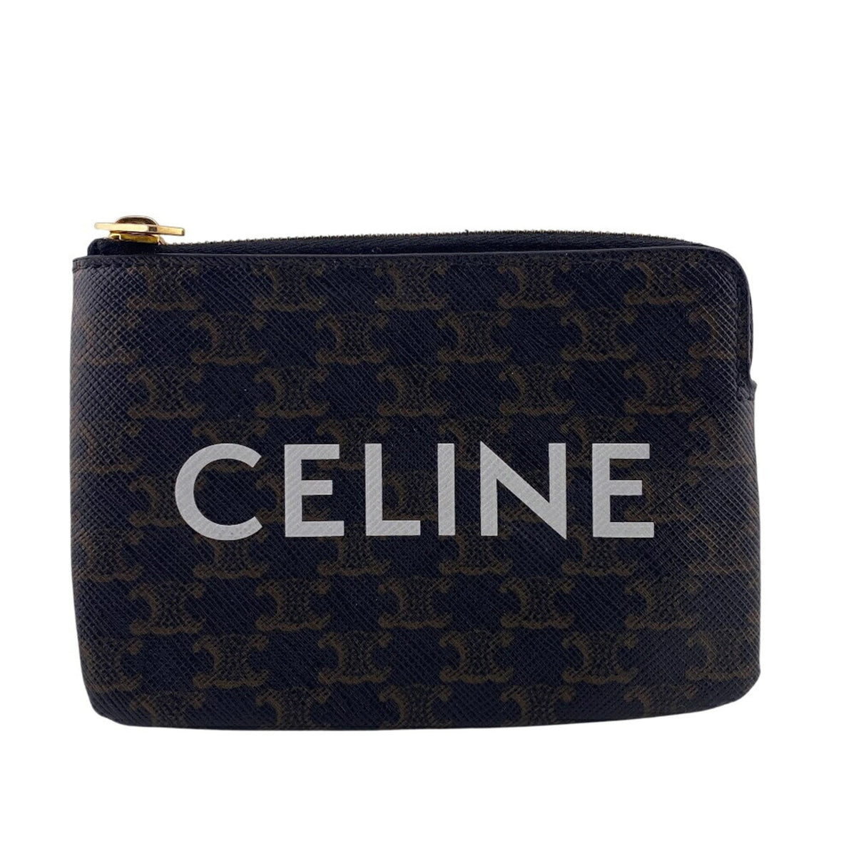 Celine Black Brown Pvc Coin Purse/Coin Case (Pre-Owned)