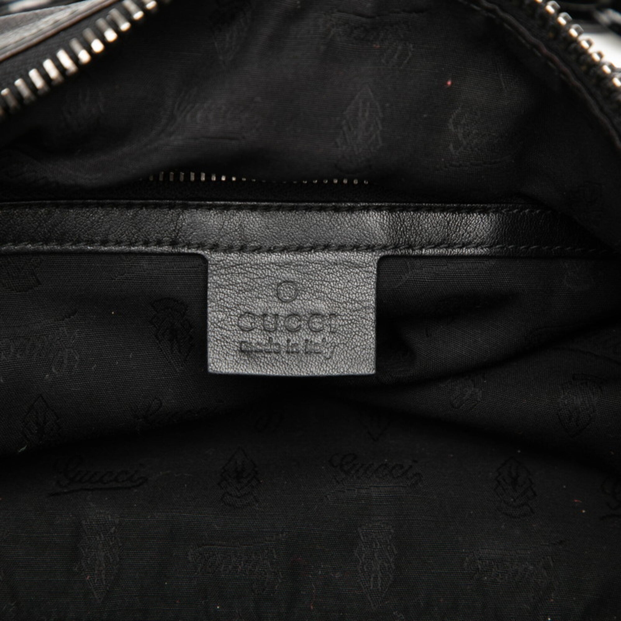 Gucci Black Leather Clutch Bag Handbag (Pre-Owned)