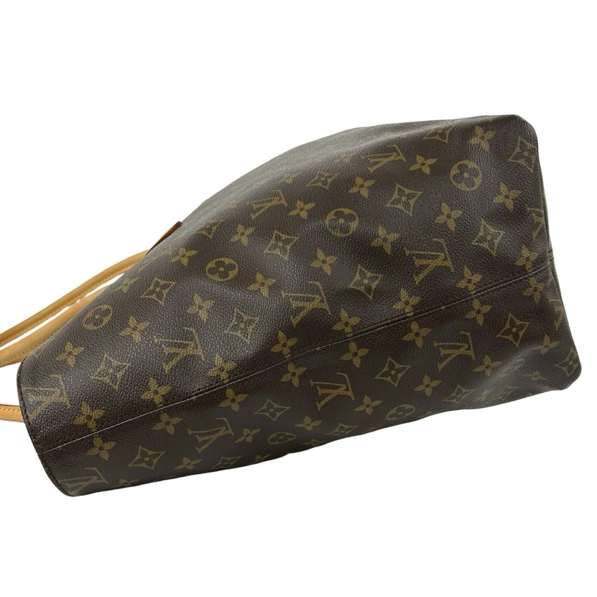 Louis Vuitton Brown Leather Pvc Handbag Tote Bag (Pre-Owned)