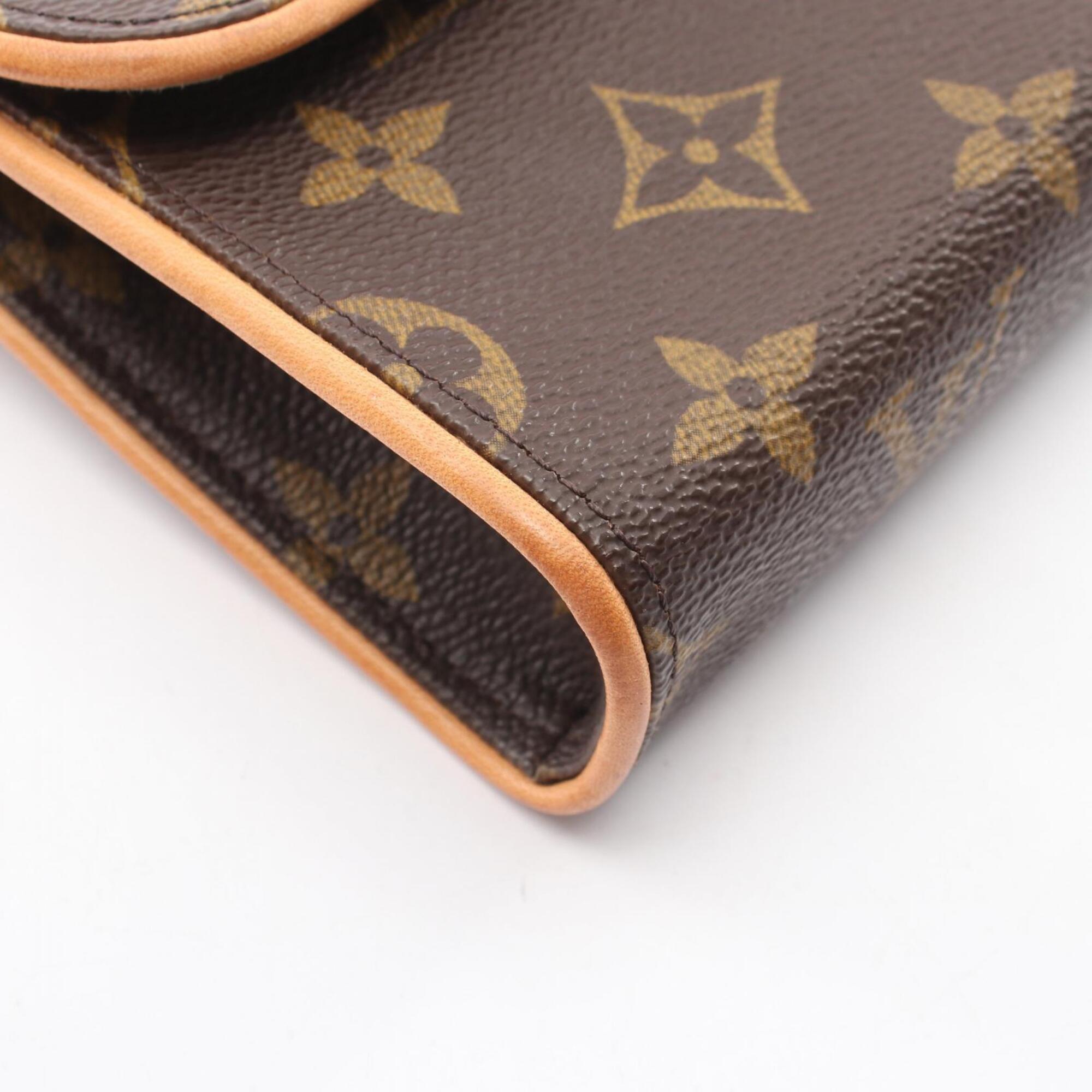 Louis Vuitton Brown Pvc Leather Fanny Pack Handbag (Pre-Owned)