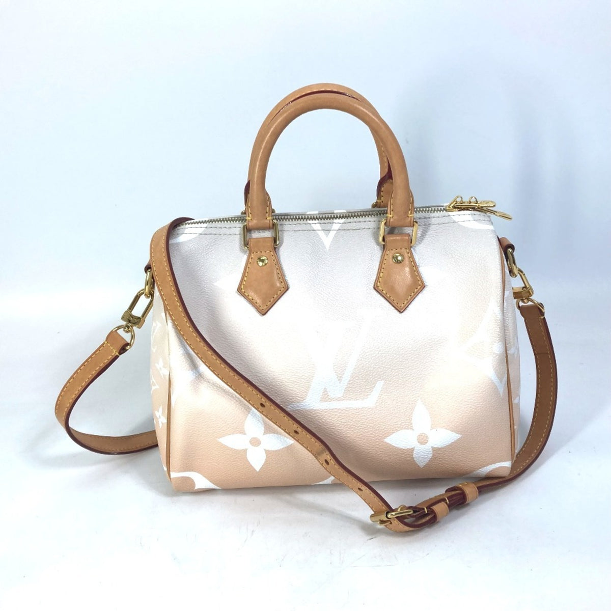 Louis Vuitton Orange Monogram Boston Bag Handbag Shoulder Bag (Pre-Owned)