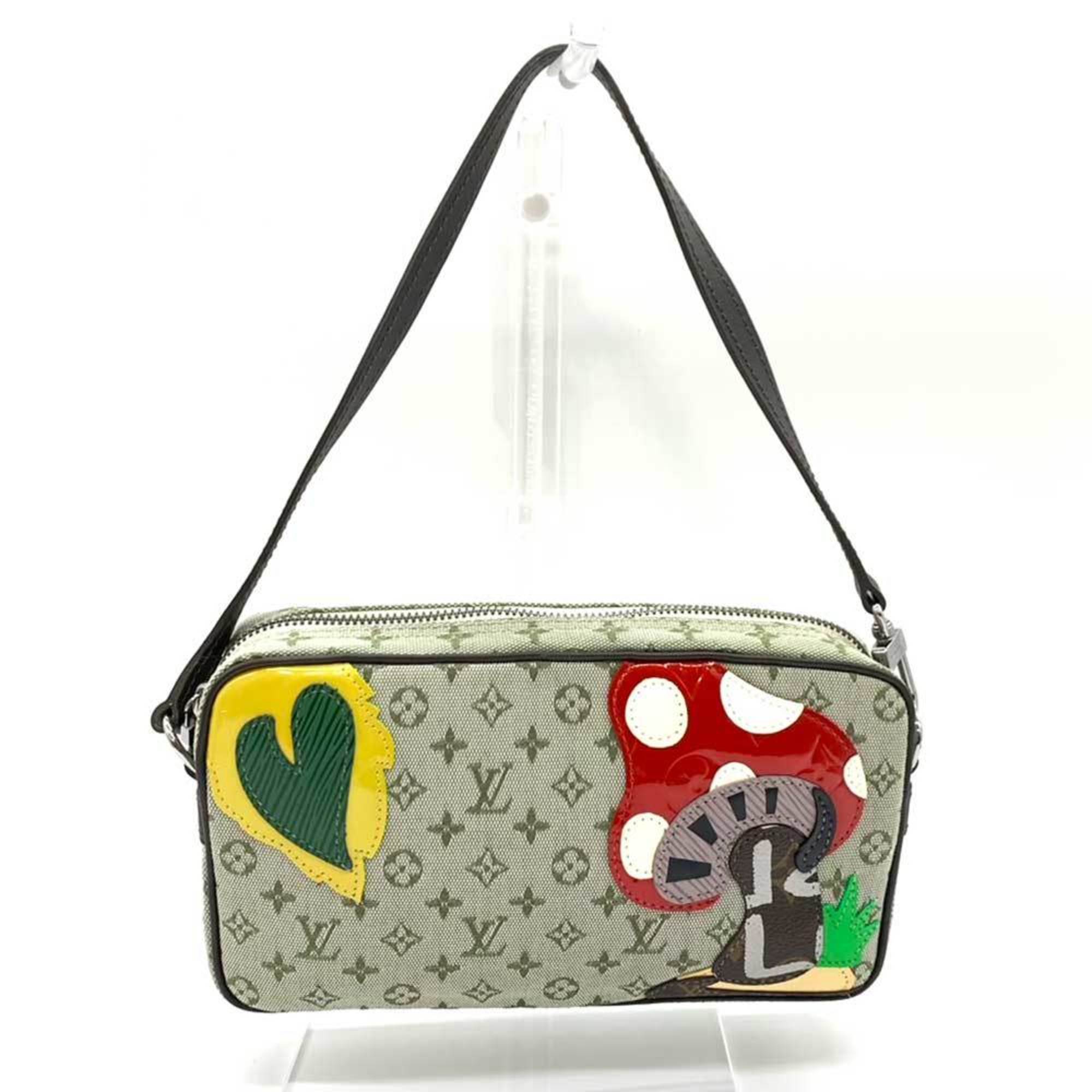 Louis Vuitton Monogram Mini Green Khaki Multi-Color Monogram Mini Handbag Pochette (Pre-Owned)