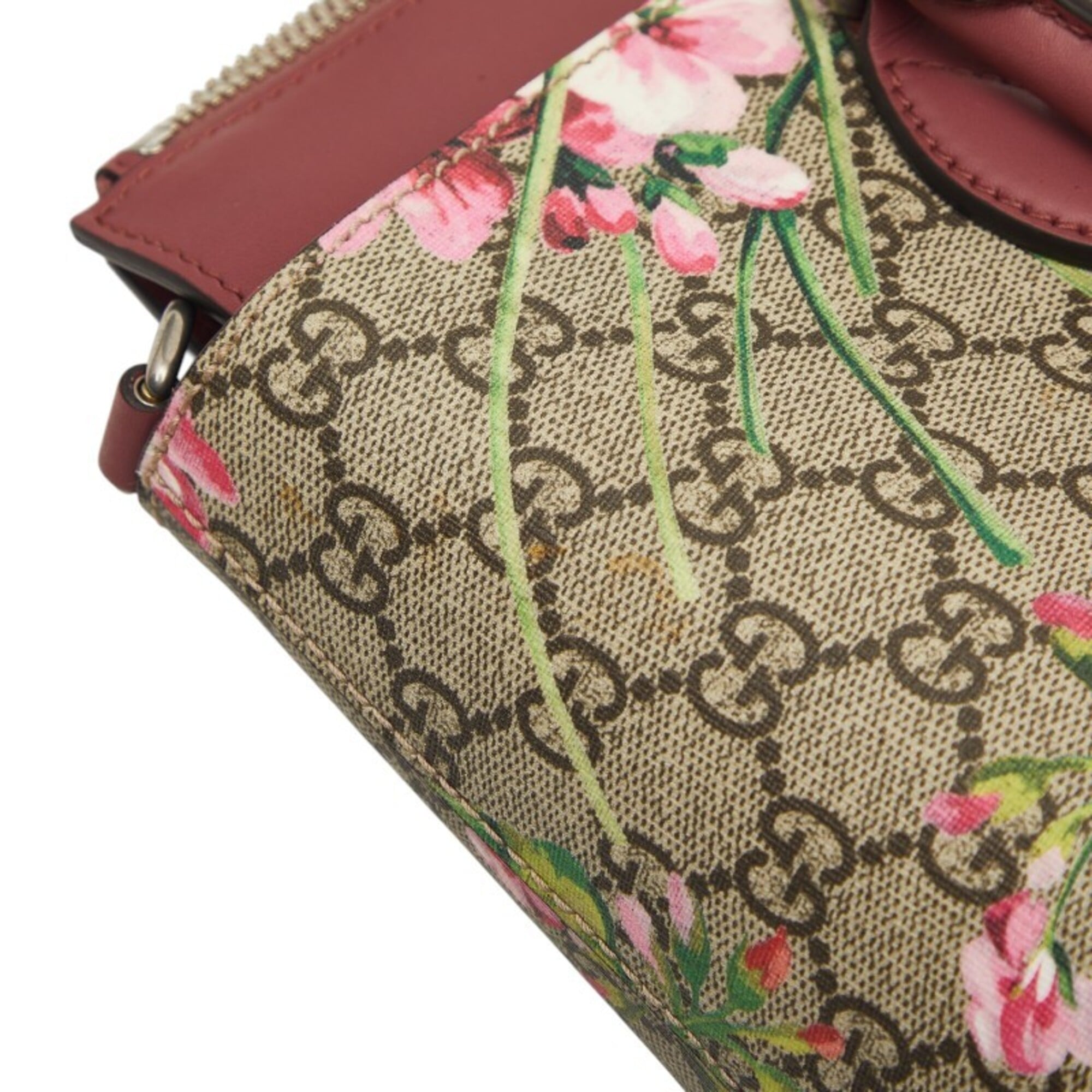 Gucci Beige Pink Gold Pvc Leather Handbag (Pre-Owned)