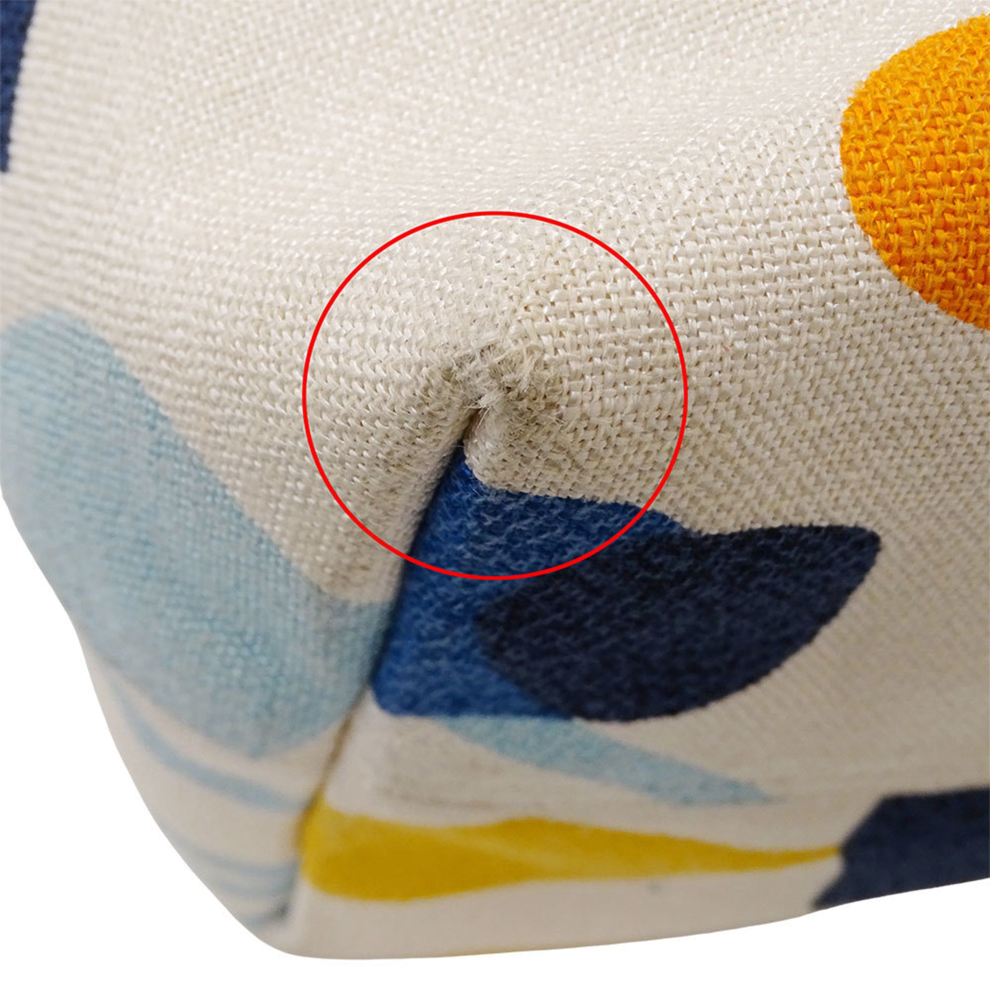 Miu Miu Multi-Color Orange Canvas Tote Bag (Pre-Owned)