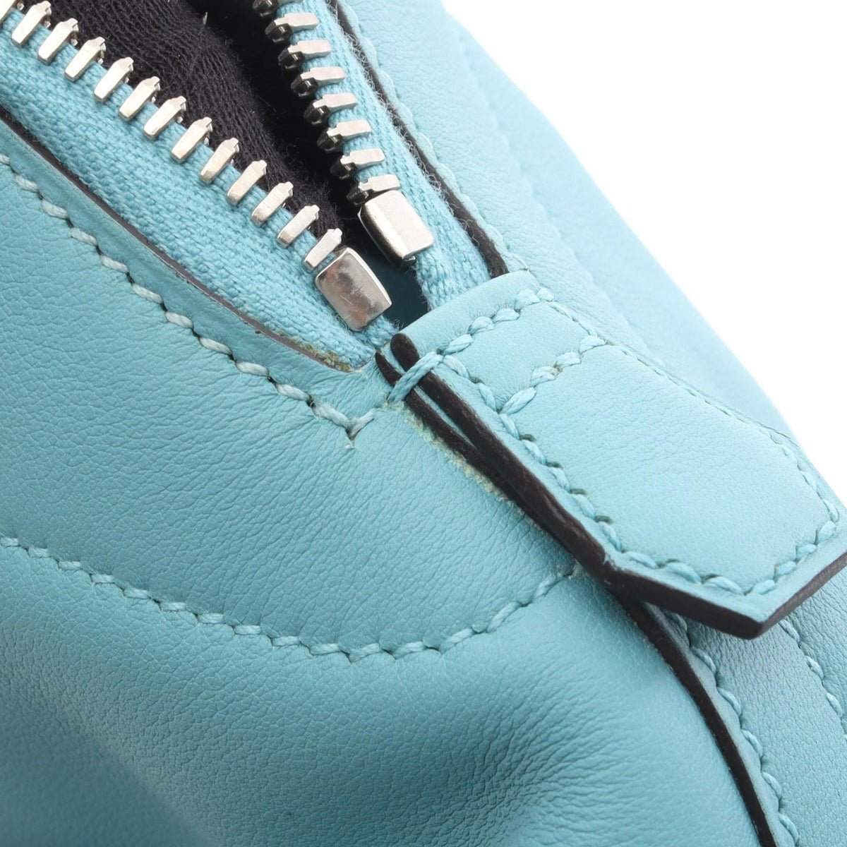 Hermes Blue Swift Leather Leather Handbag (Pre-Owned)