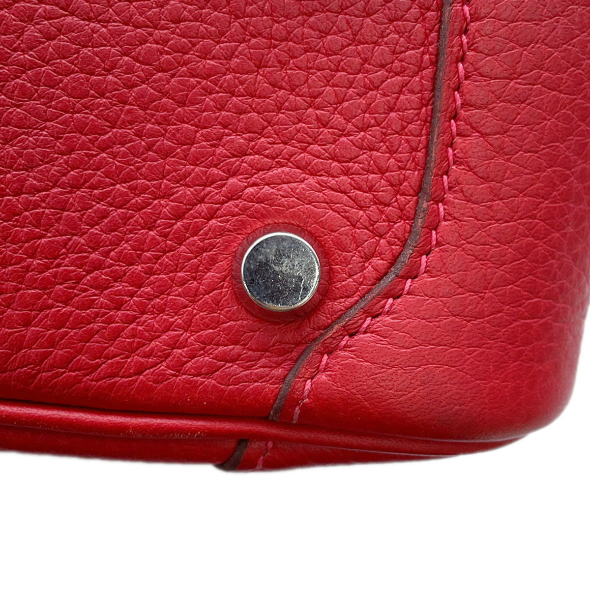 Hermes Vermilion Taurillon Clemence Leather Handbag (Pre-Owned)