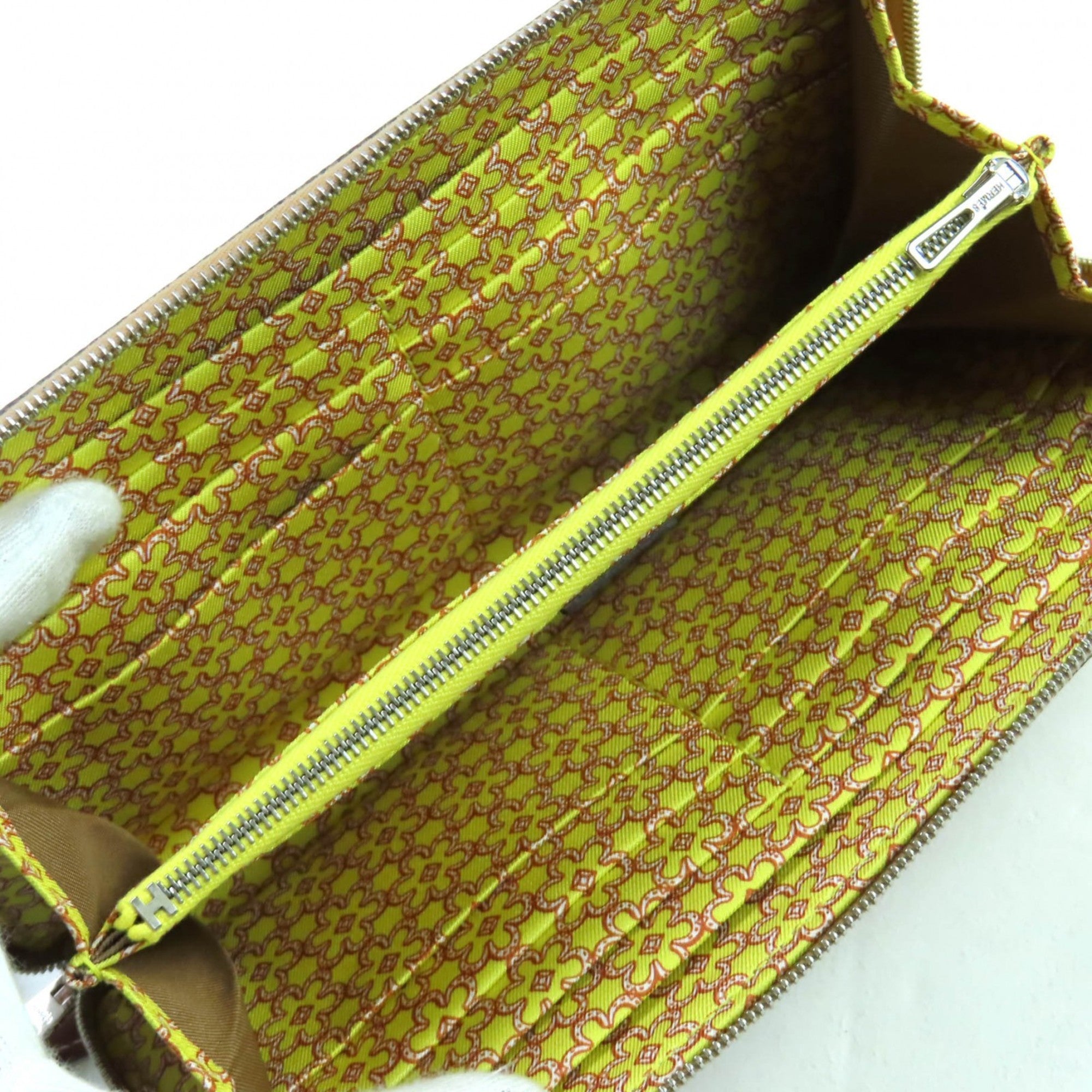 Hermes Silk'in Epsom Leather Long Wallet (Bi-Fold) (Pre-Owned)