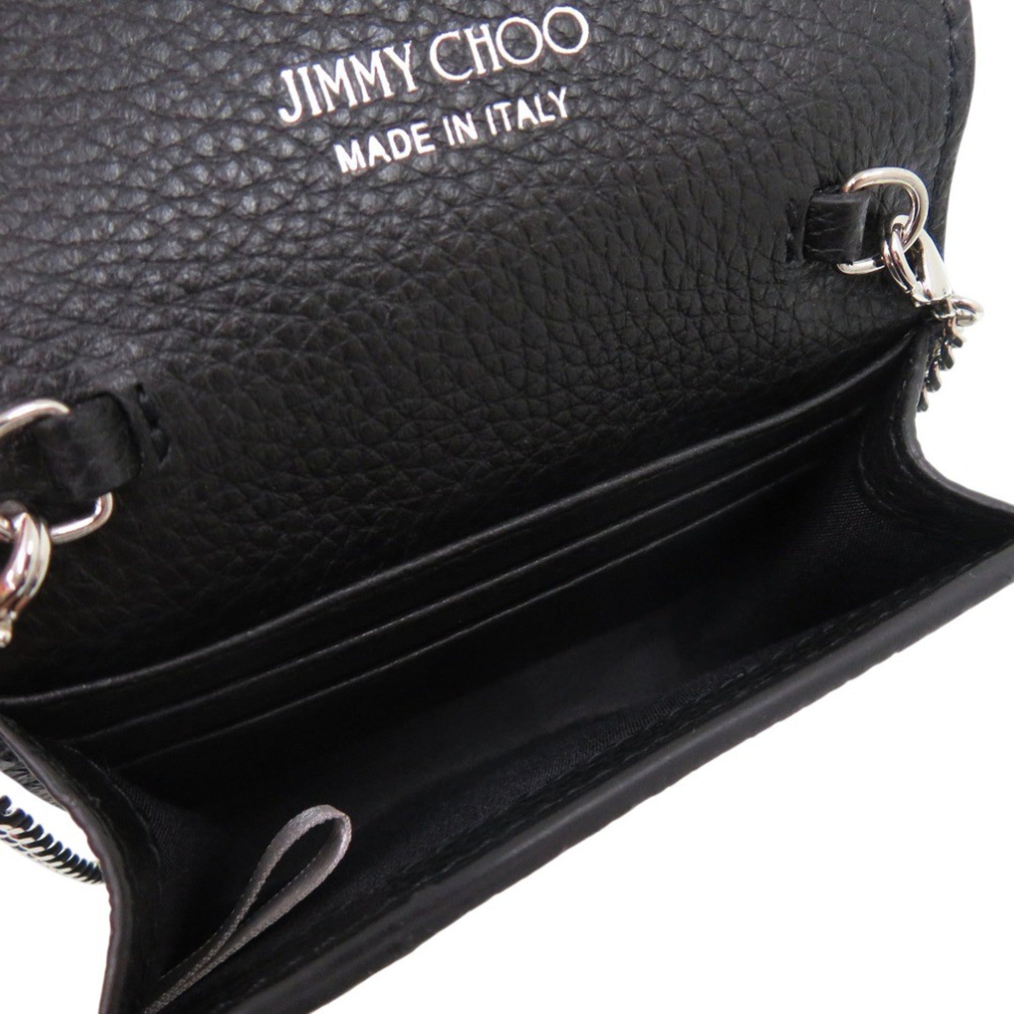 Jimmy Choo Black Leather Clutch Bag (Pre-Owned)