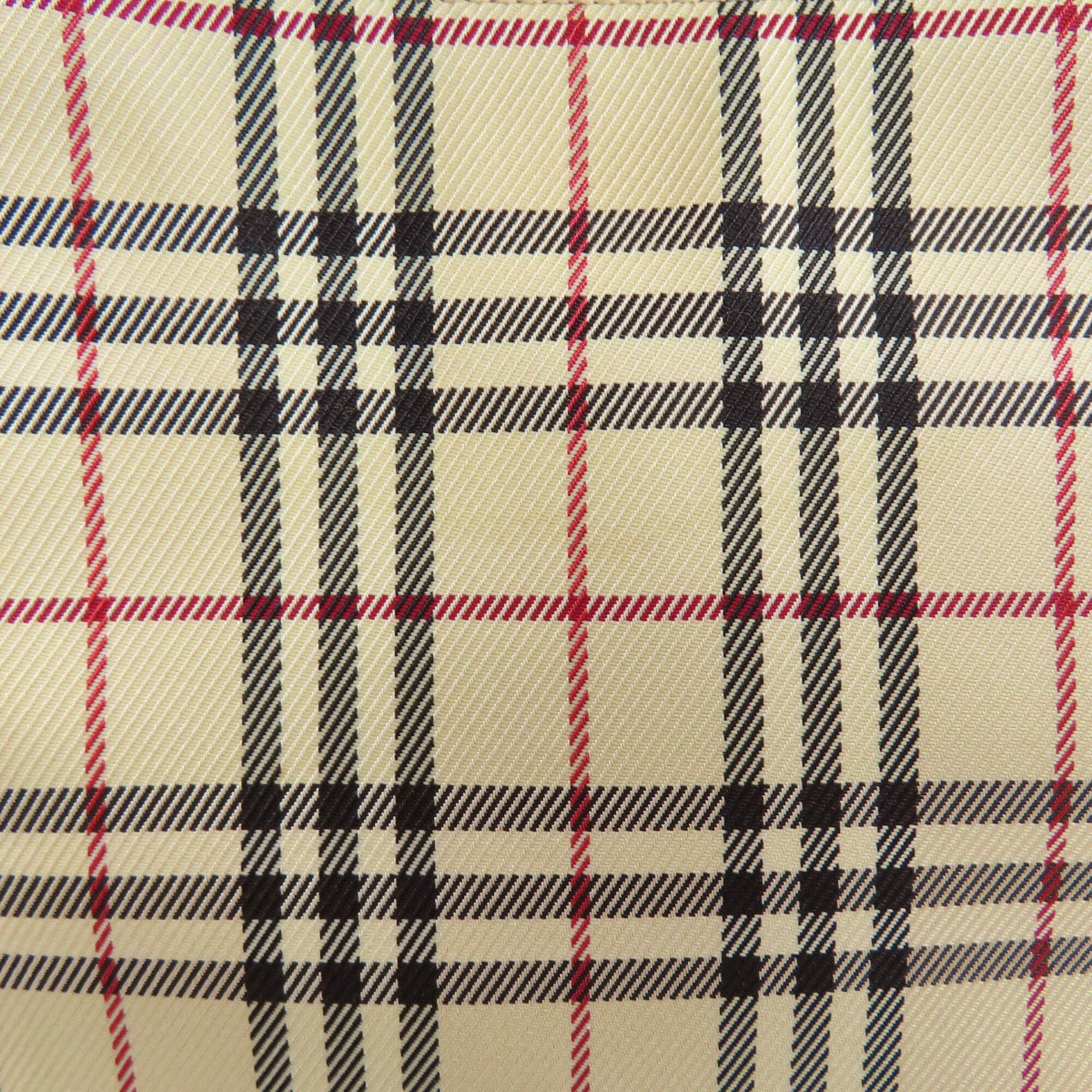 Burberry Beige Brown Canvas Leather Shoulder Bag (Pre-Owned)
