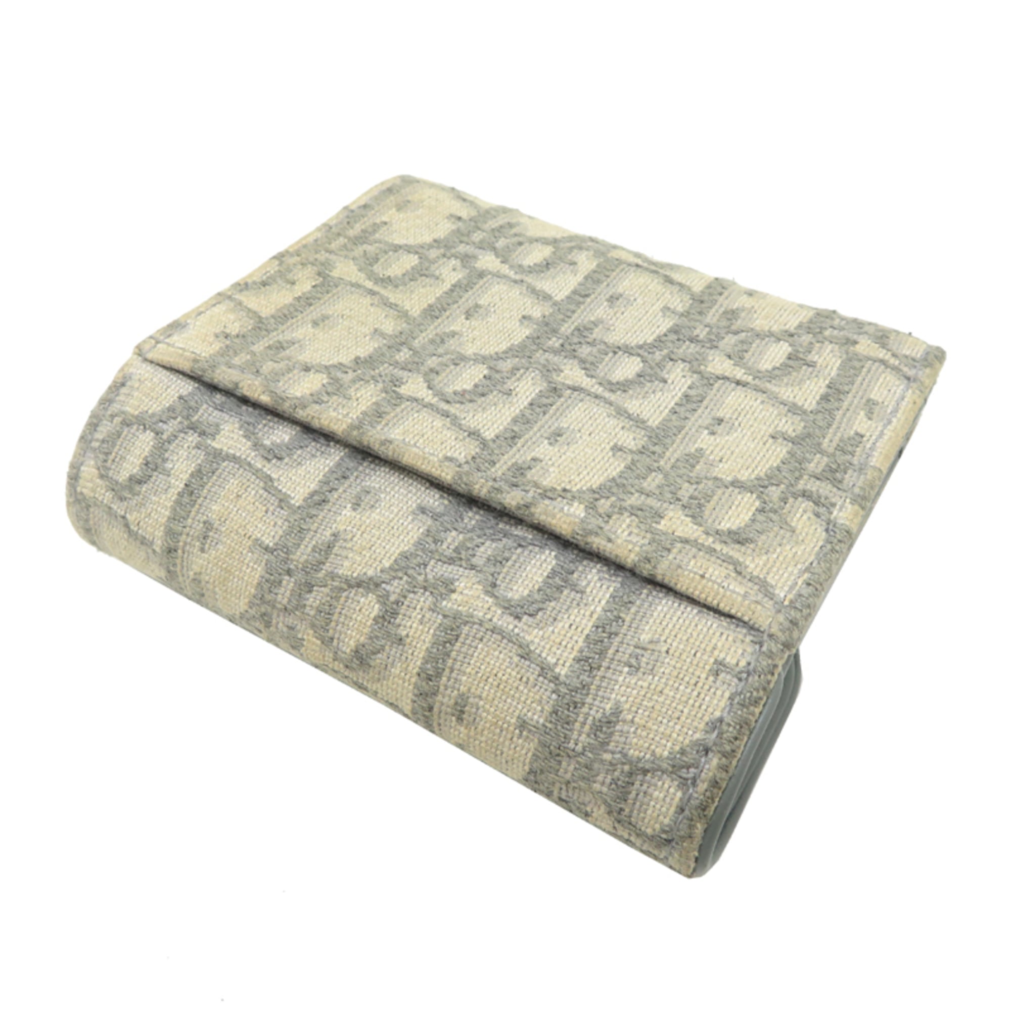 Christian Dior White Canvas Wallet (Tri-Fold) (Pre-Owned)