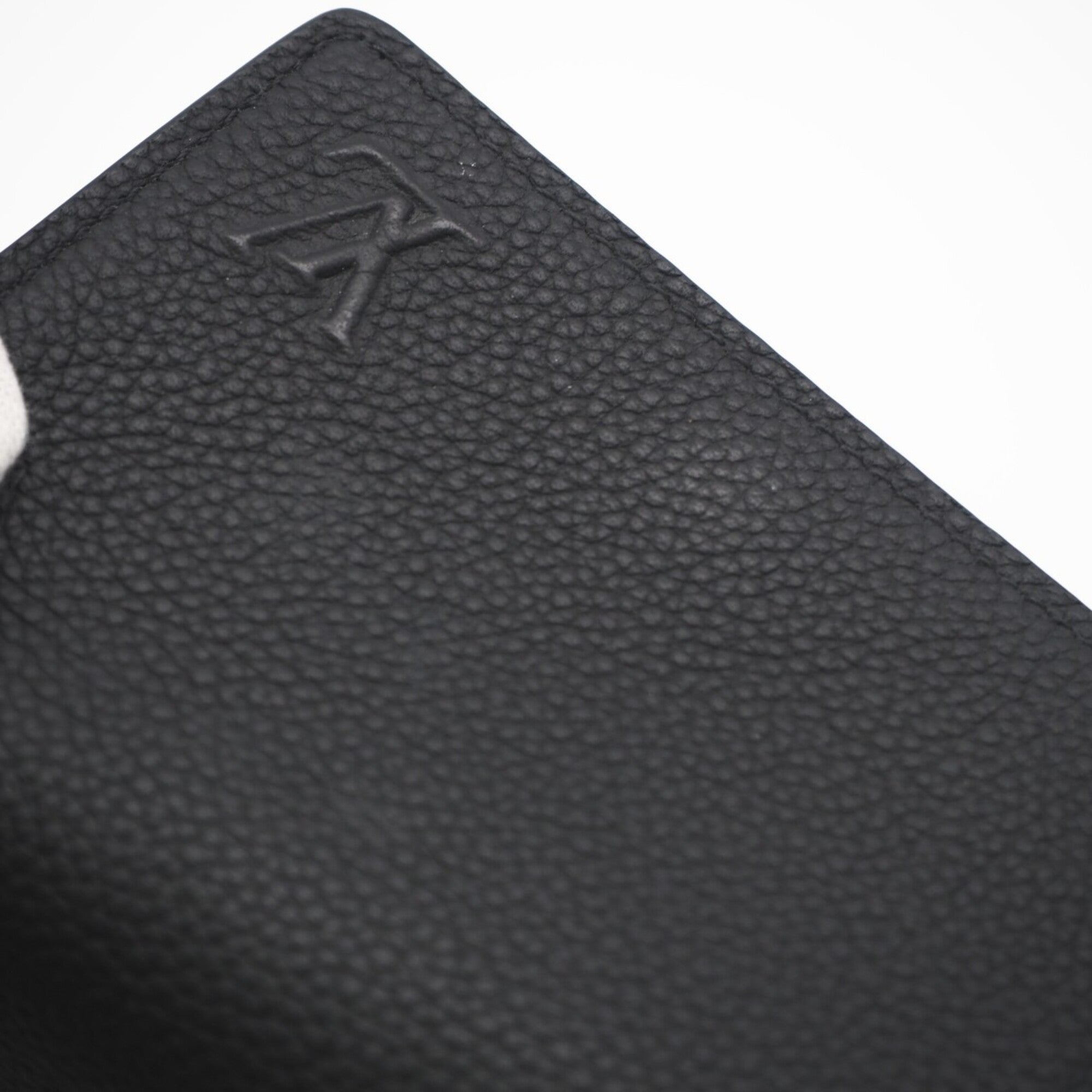 Louis Vuitton Black Noir Leather Wallet (Tri-Fold) (Pre-Owned)
