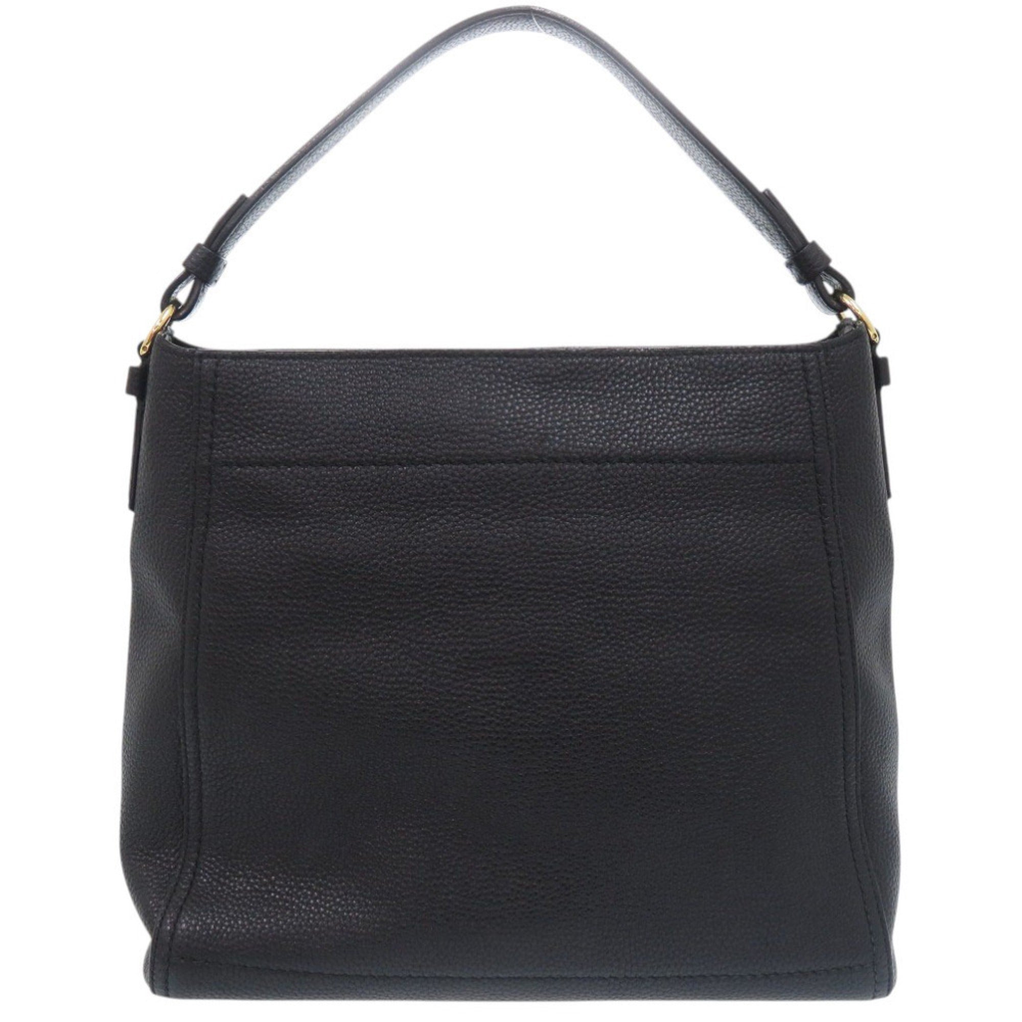 Salvatore Ferragamo Black Leather Shoulder Bag (Pre-Owned)