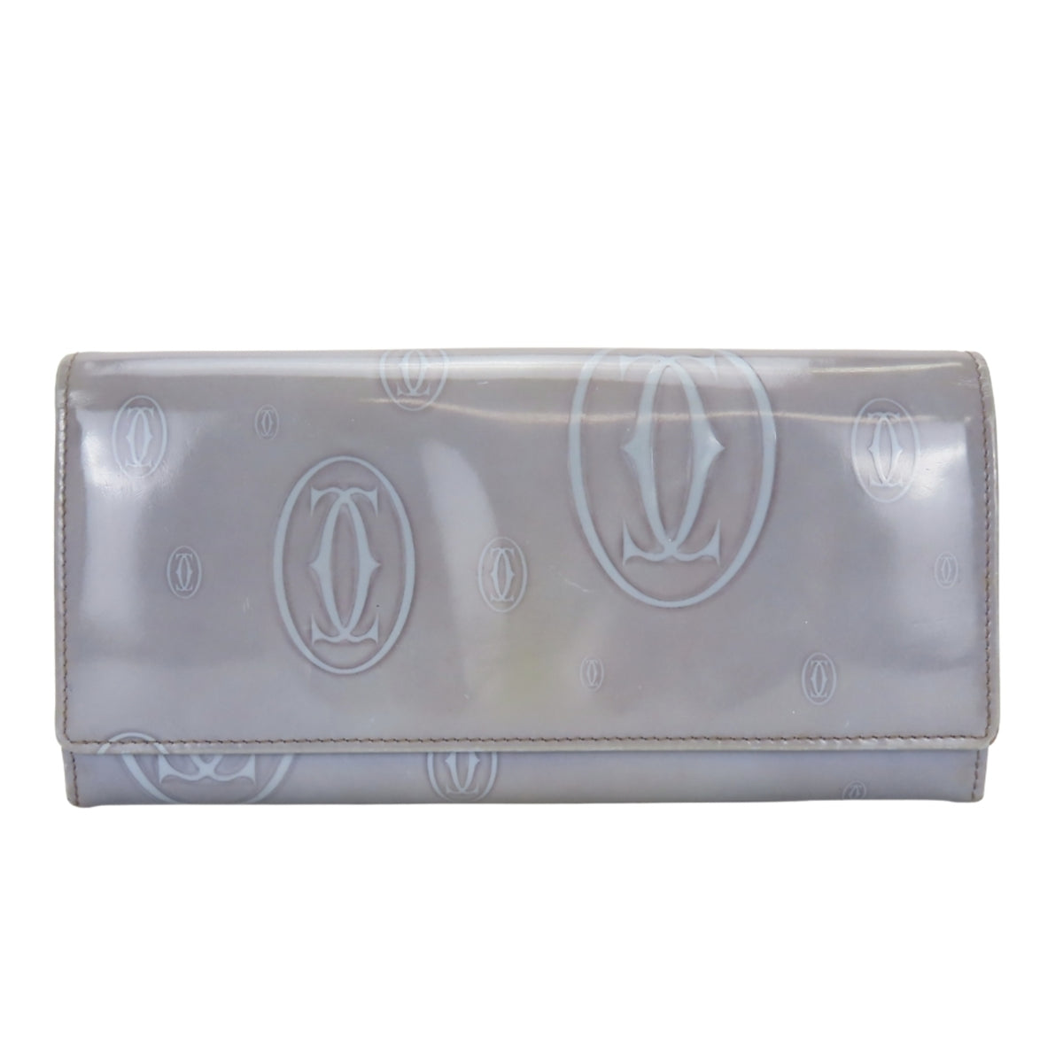 Cartier Purple Leather Long Wallet (Bi-Fold) (Pre-Owned)