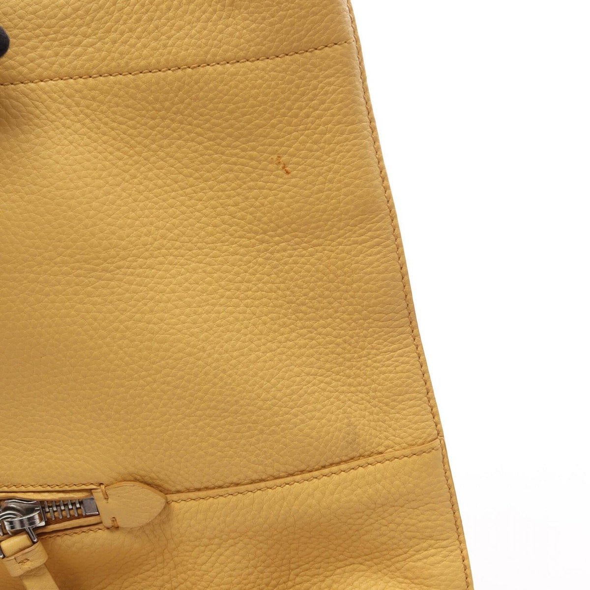 Miu Miu Yellow Leather Handbag Tote Bag (Pre-Owned)