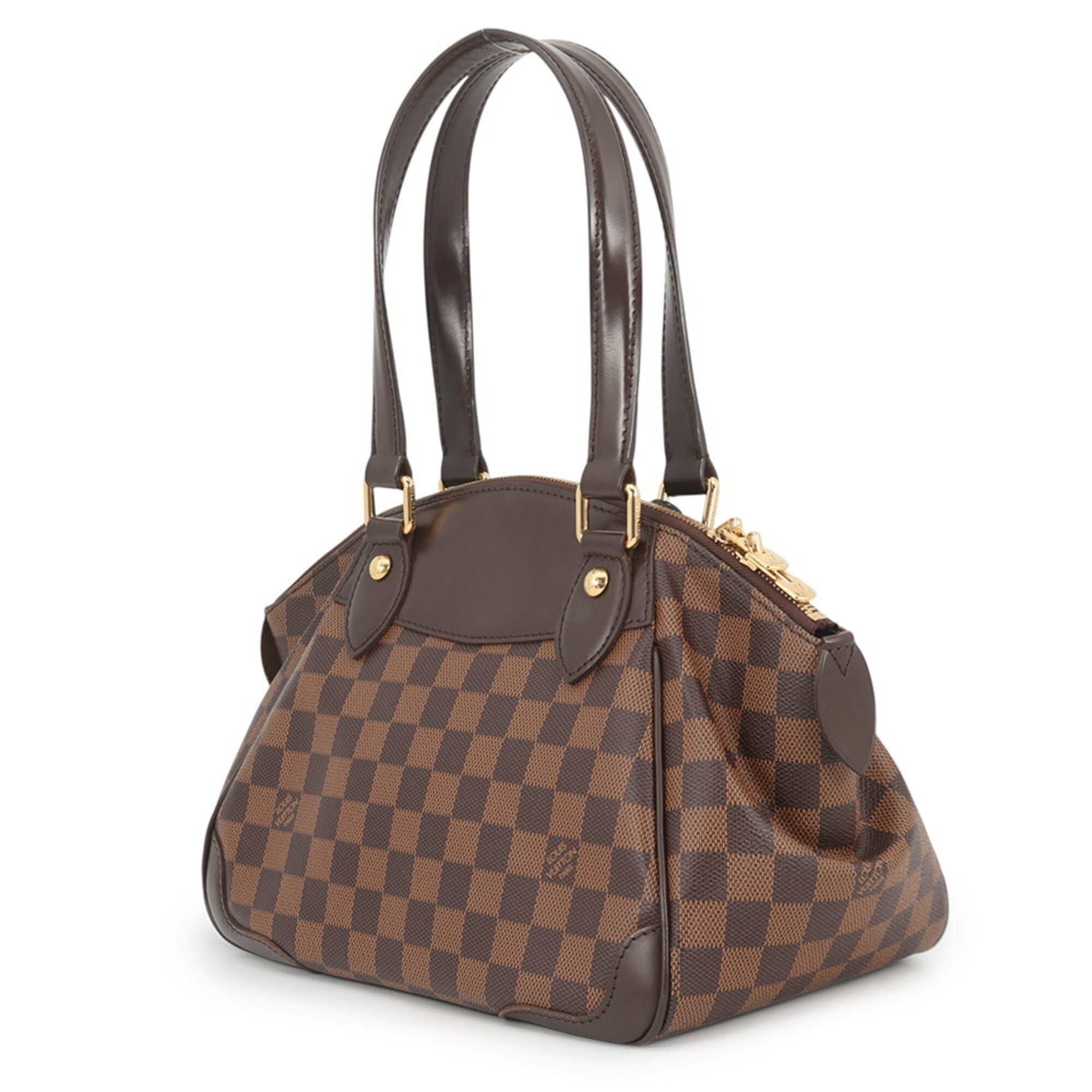 Louis Vuitton Damier Damier Canvas Ebene Red Color Handbag (Pre-Owned)