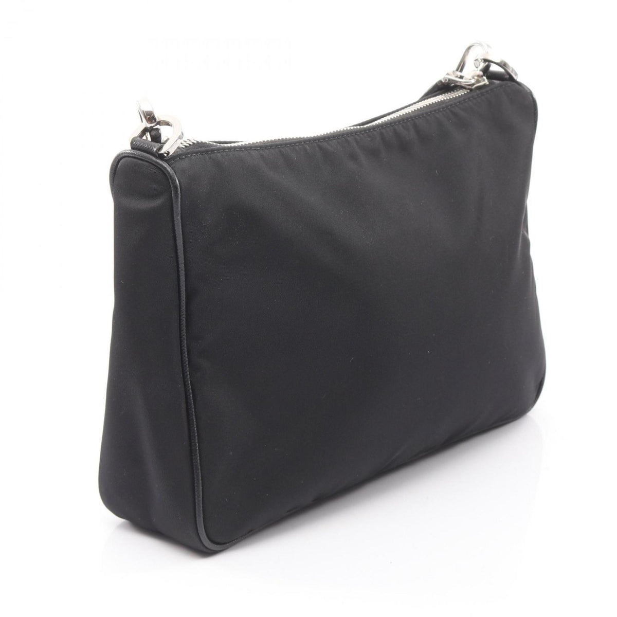 Prada Black Nylon Saffiano Triangle Shoulder Bag (Pre-Owned)