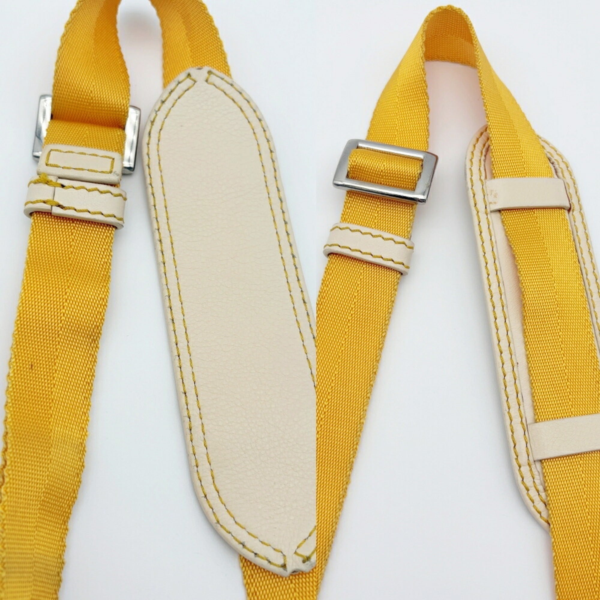 Celine Beige Yellow Canvas Pvc Leather Pochette Shoulder Bag (Pre-Owned)