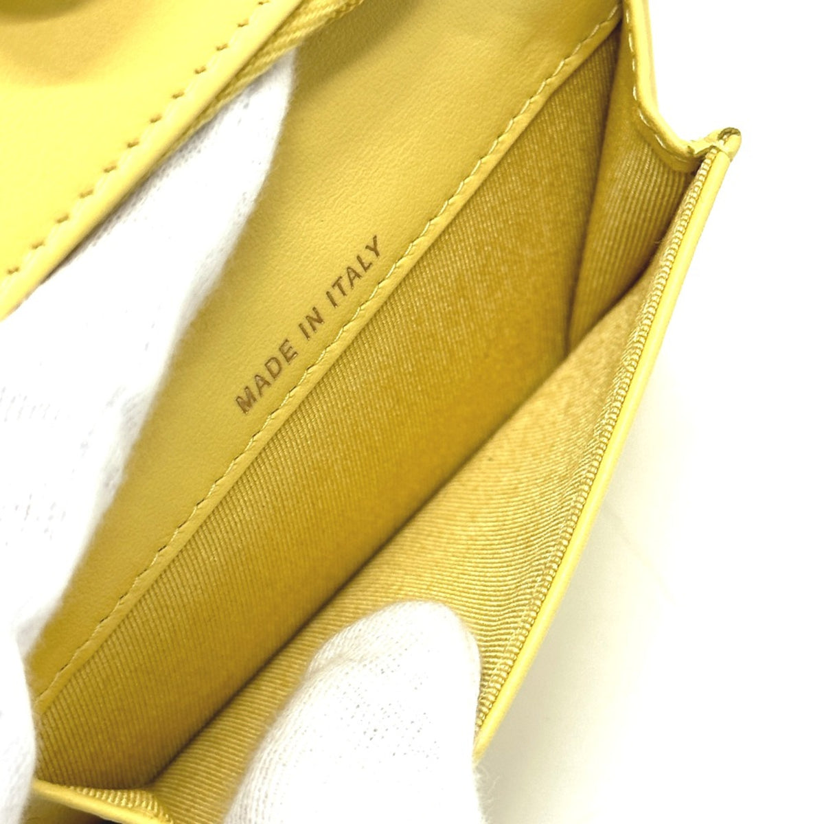 Chanel Yellow Leather Coin Purse/Coin Case (Pre-Owned)