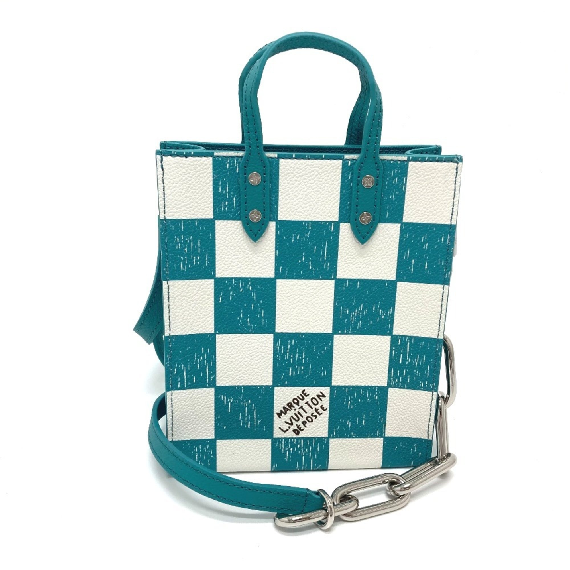 Louis Vuitton Blue Leather Shoulder Bag (Pre-Owned)
