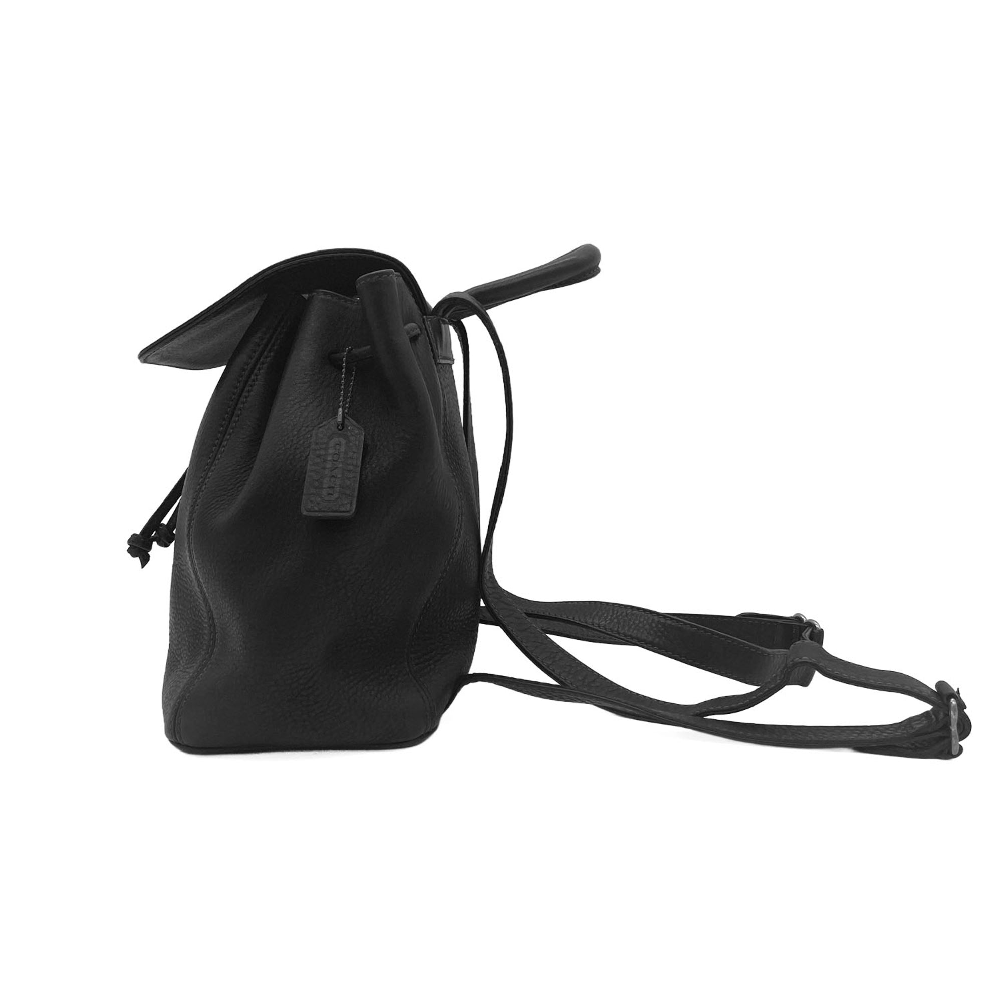 Coach Black Leather Backpack (Pre-Owned)