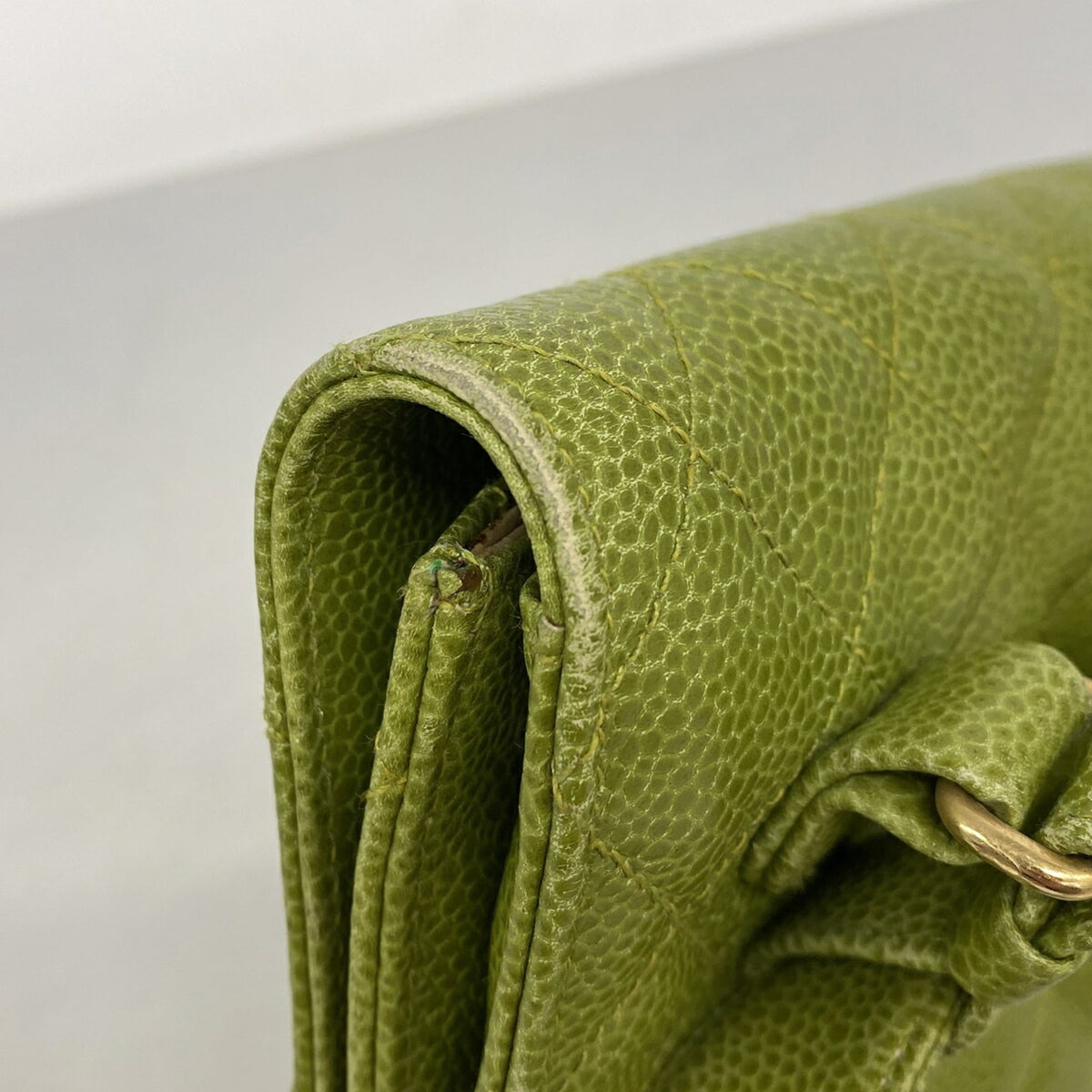 Chanel Moss Green Grained Calfskin Fanny Pack (Pre-Owned)