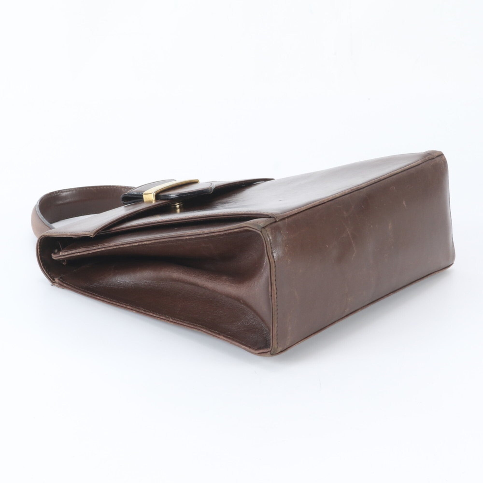 Salvatore Ferragamo Brown Leather Handbag (Pre-Owned)