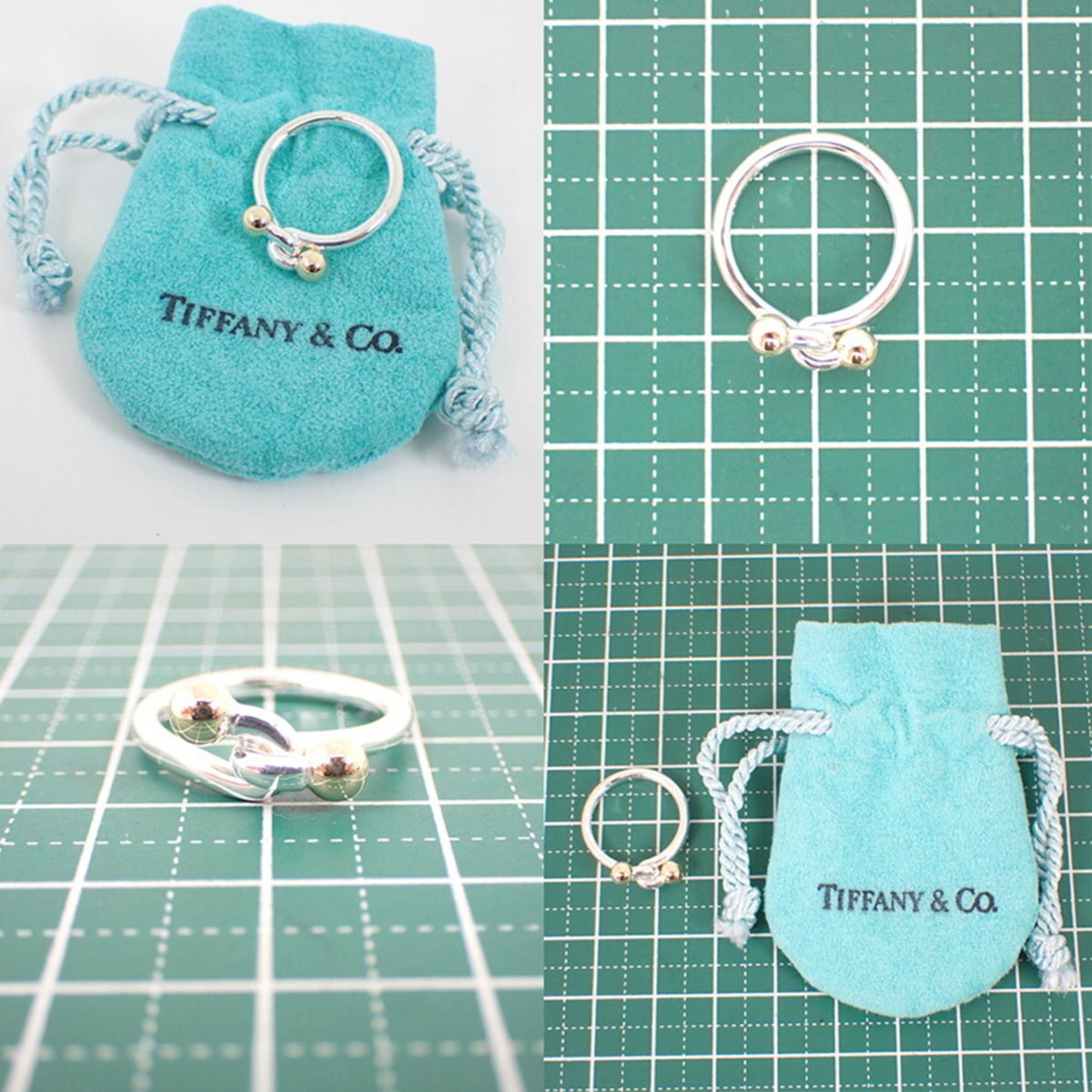 Tiffany Yellow Gold (18K) Sterling Silver 925 Band Ring (Pre-Owned)