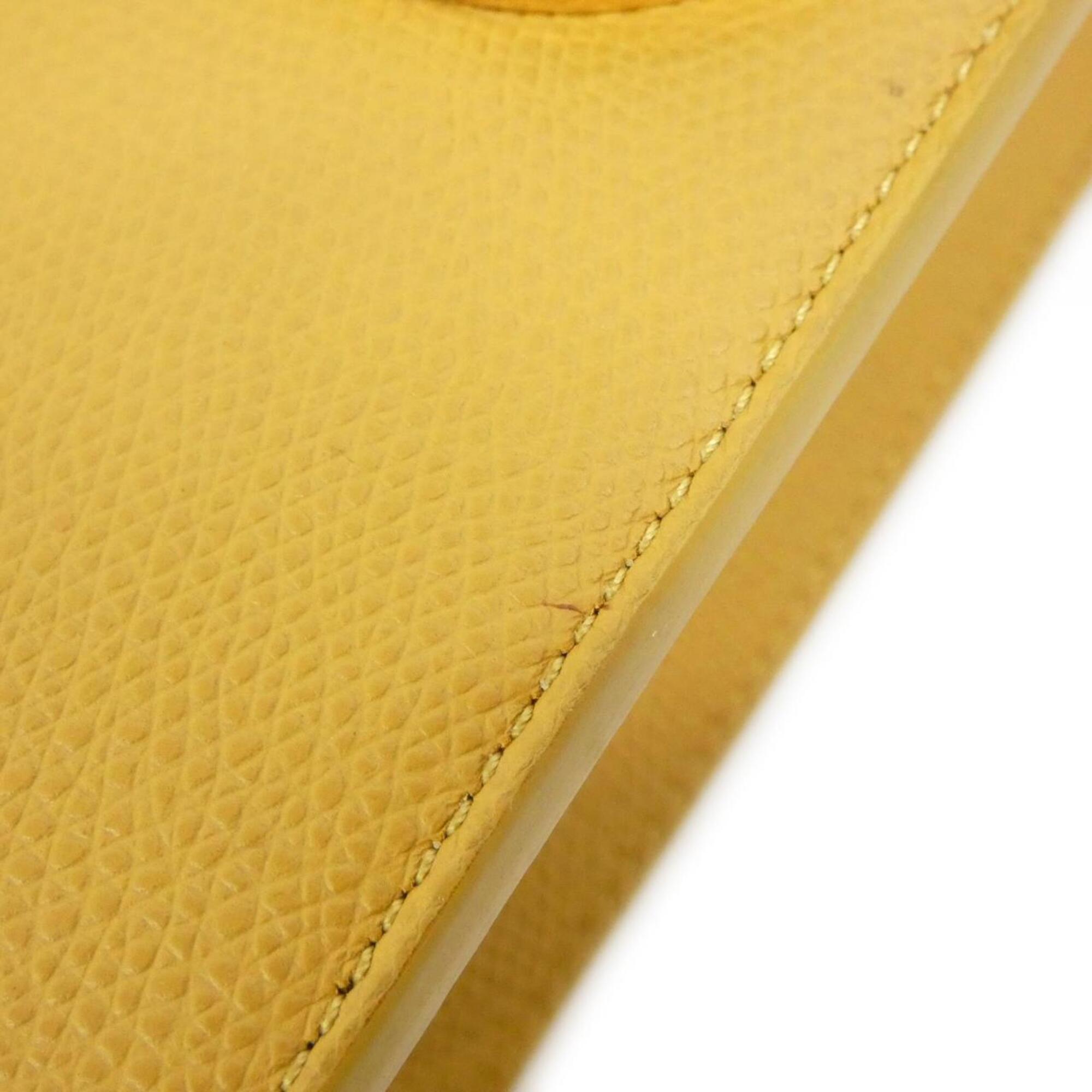 Christian Dior Dark Yellow Leather Shoulder Bag (Pre-Owned)