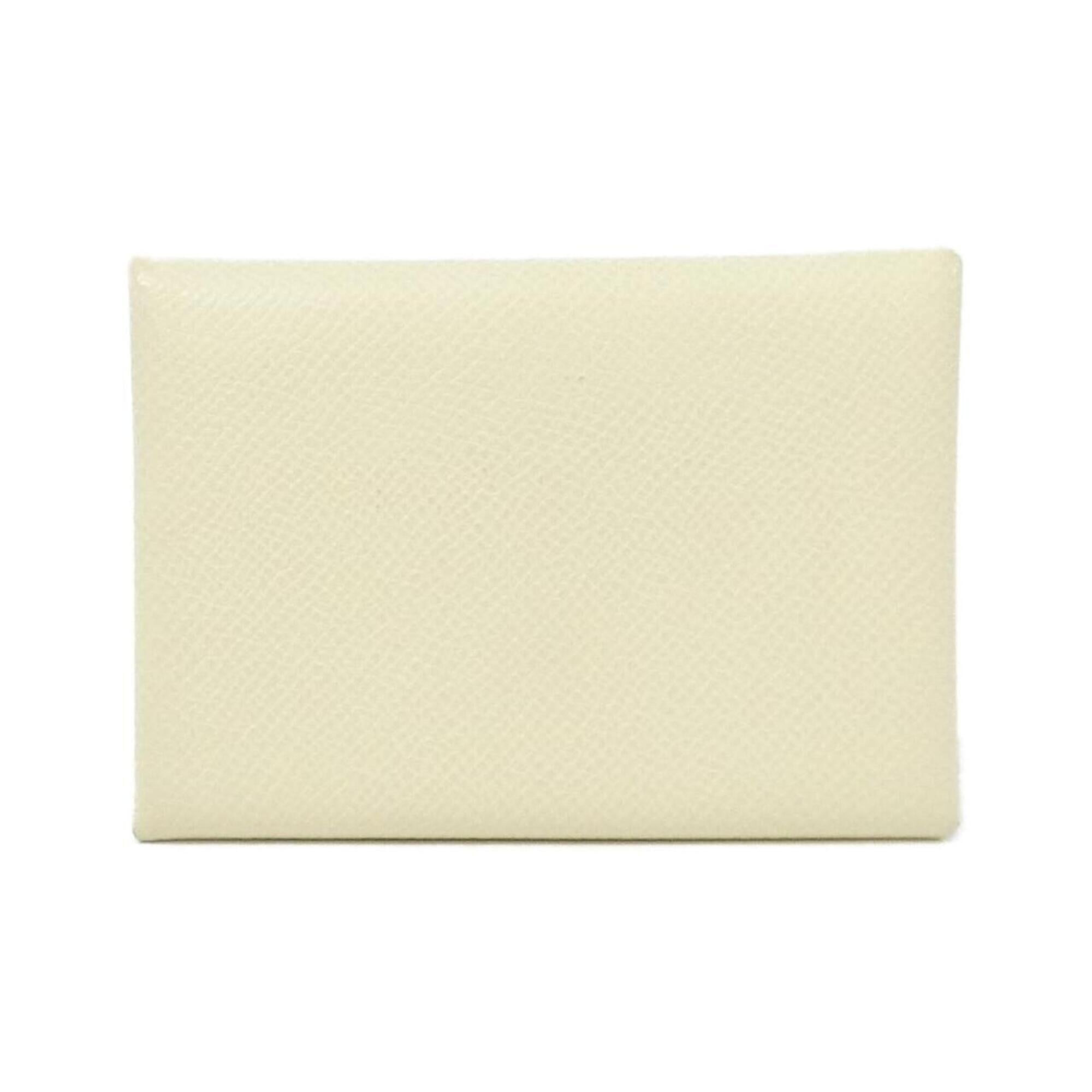 Hermes White Epsom Leather Coin Purse/Coin Case (Pre-Owned)