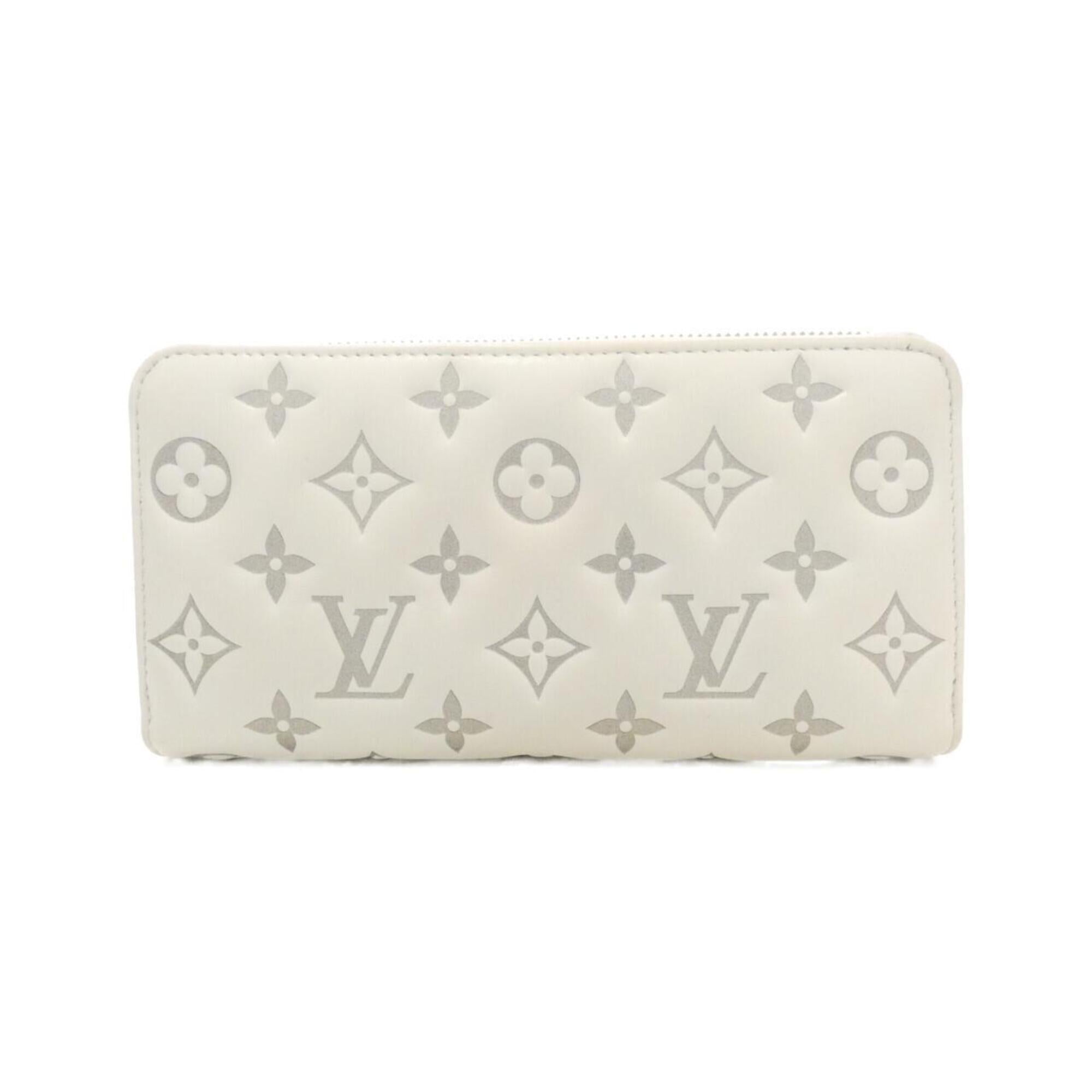 Louis Vuitton White Leather Long Wallet (Bi-Fold) (Pre-Owned)