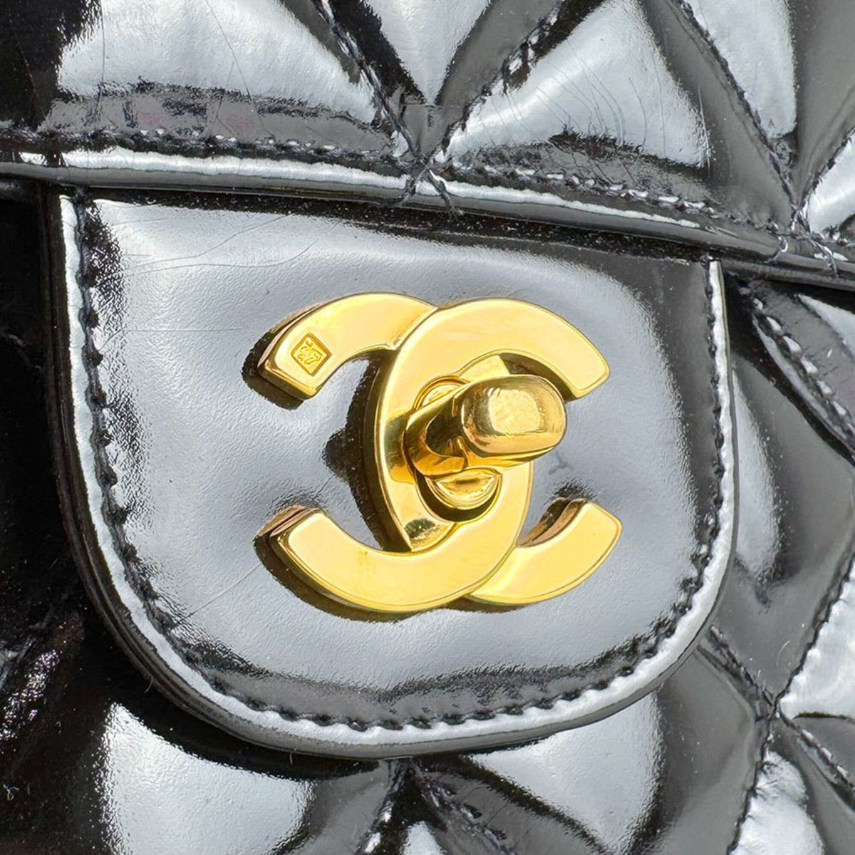 Chanel Black Patent Leather Backpack (Pre-Owned)