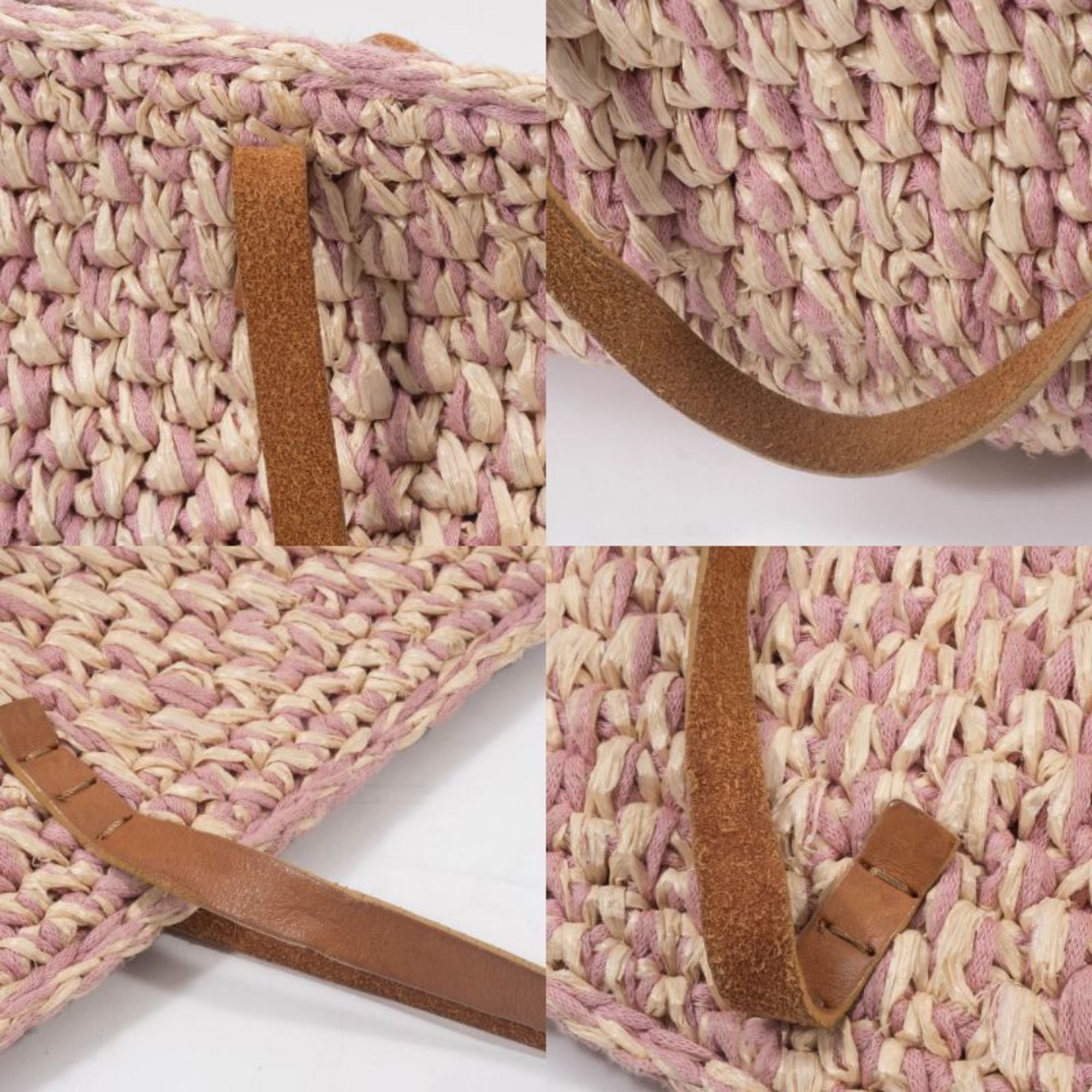 Fendi Pink Straw Tote Bag (Pre-Owned)