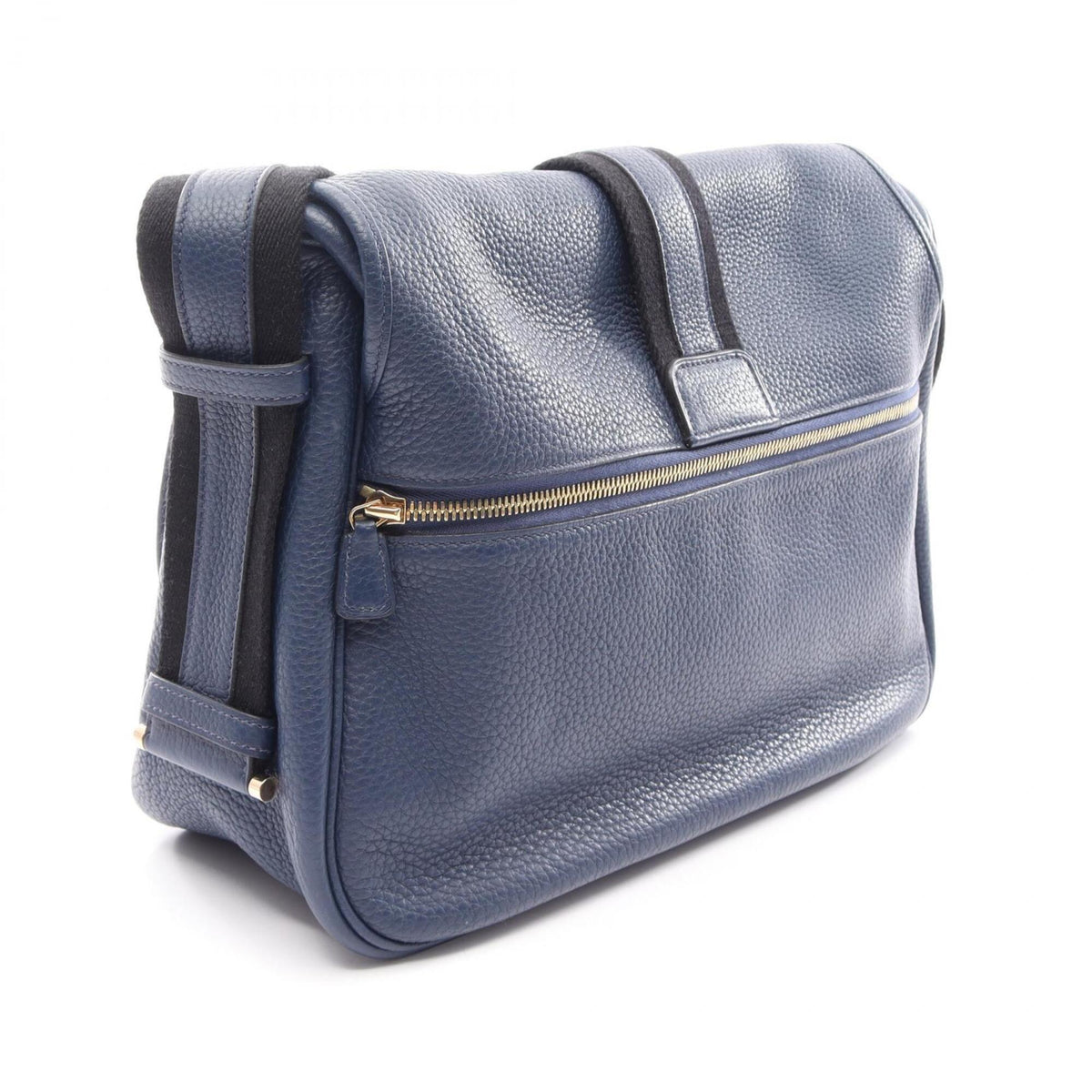 Hermes Black Blue Taurillon Clemence Leather Handbag Shoulder Bag (Pre-Owned)