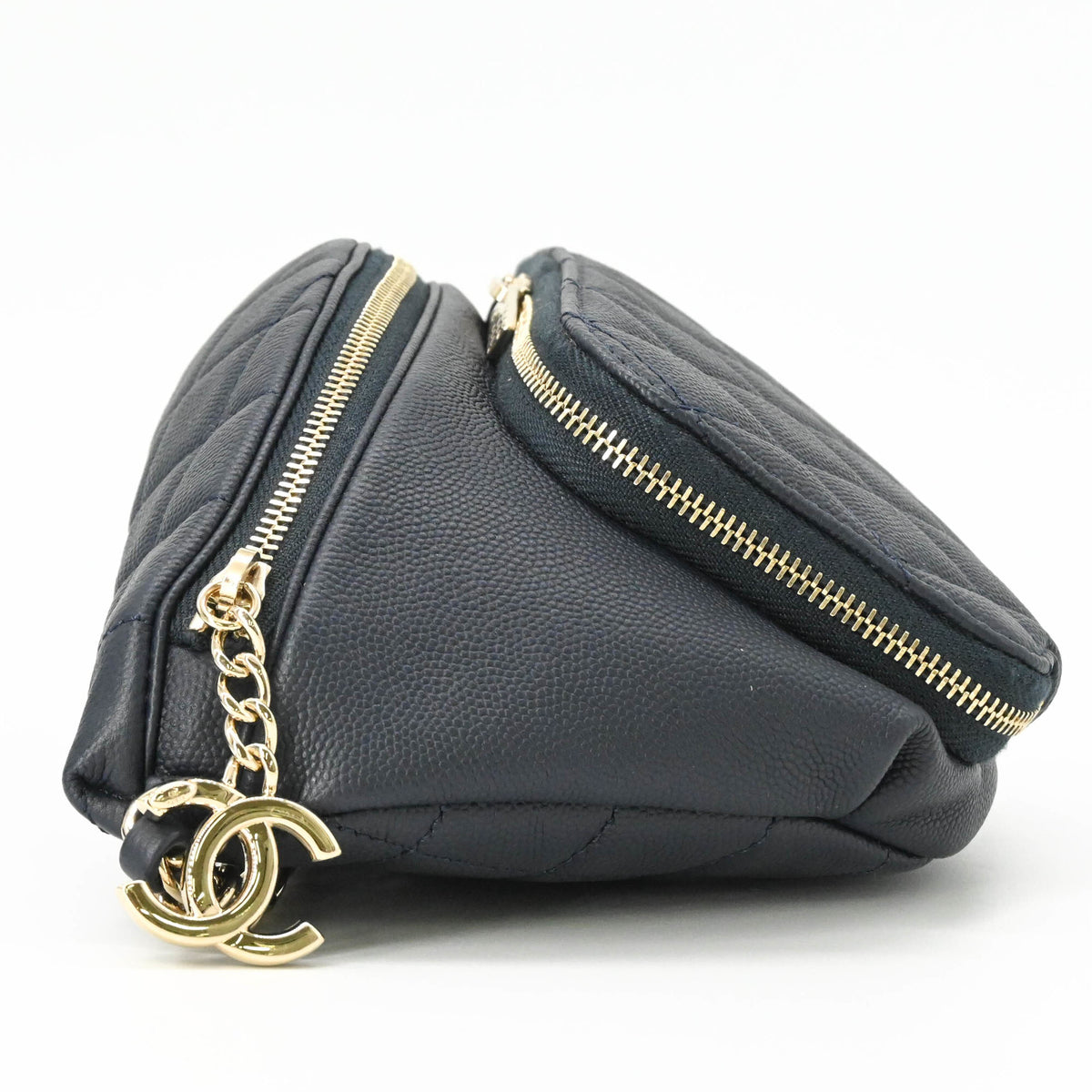 Chanel Navy Grained Calfskin Sling Bag (Pre-Owned)