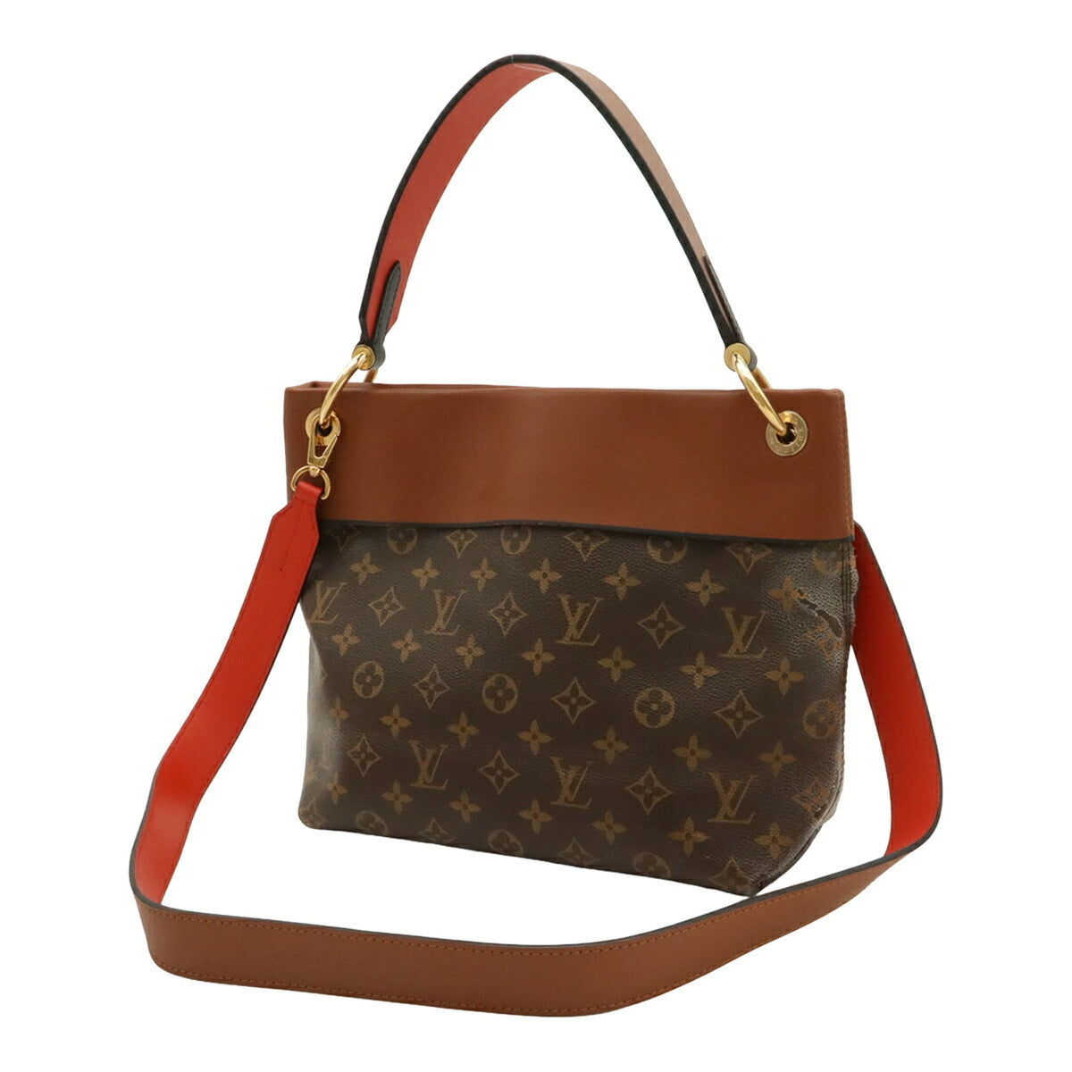 Louis Vuitton Caramel Galle Monogram Red Color Monogram Handbag Shoulder Bag (Pre-Owned)