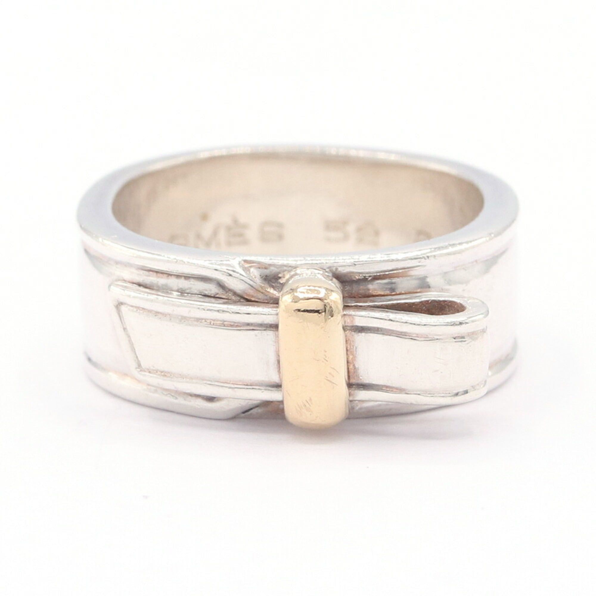 Hermes Yellow Gold (18K) Sterling Silver 925 Band Ring (Pre-Owned)
