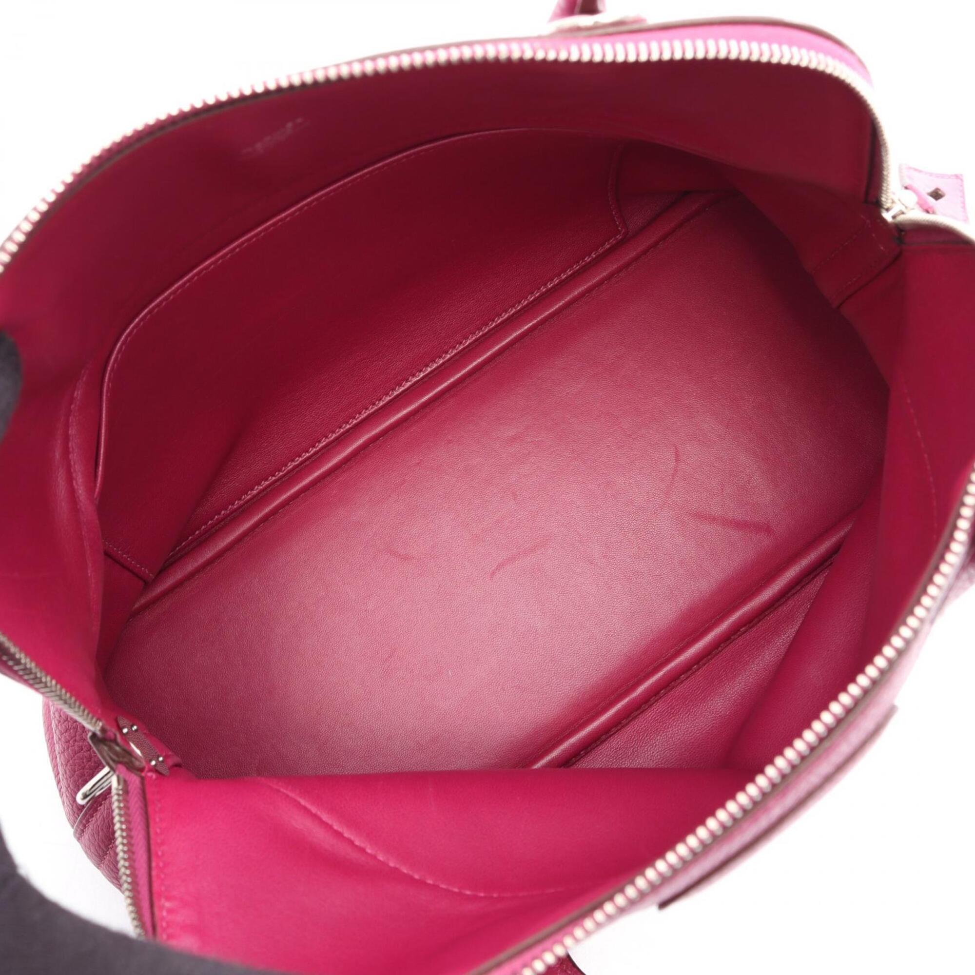 Hermes Purple Taurillon Clemence Leather Handbag (Pre-Owned)