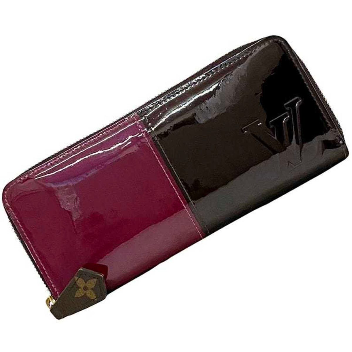Louis Vuitton Amarante Bordeaux Brown Patent Leather Monogram Canvas Coin Purse/Coin Case (Pre-Owned)